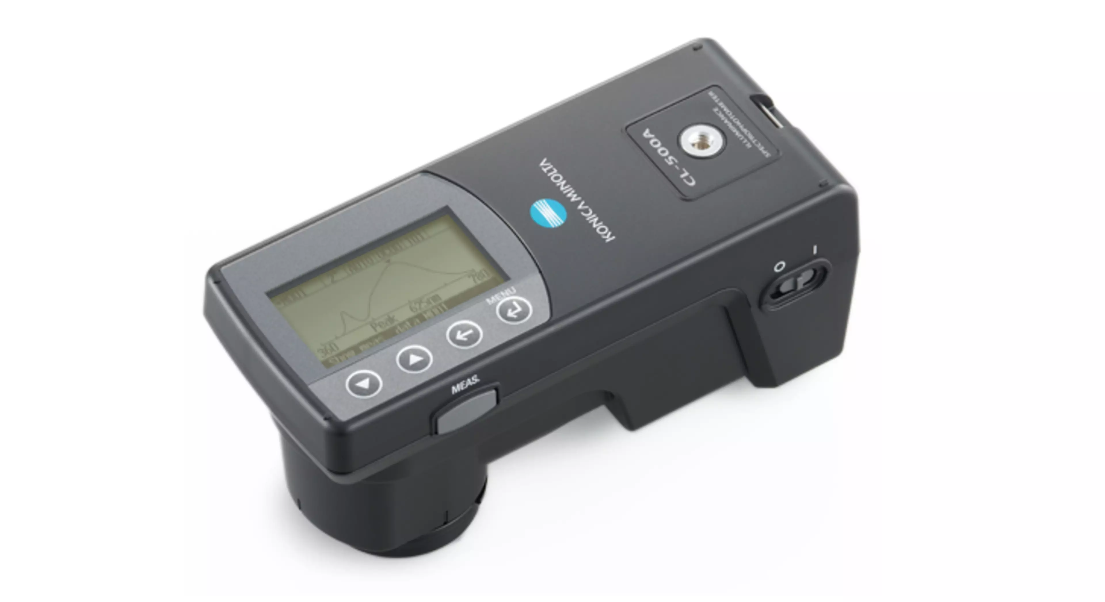 HandHeld Illuminance Spectrophotometer CL500A ideal for the measurement of LED lighting (display view, horizontal)