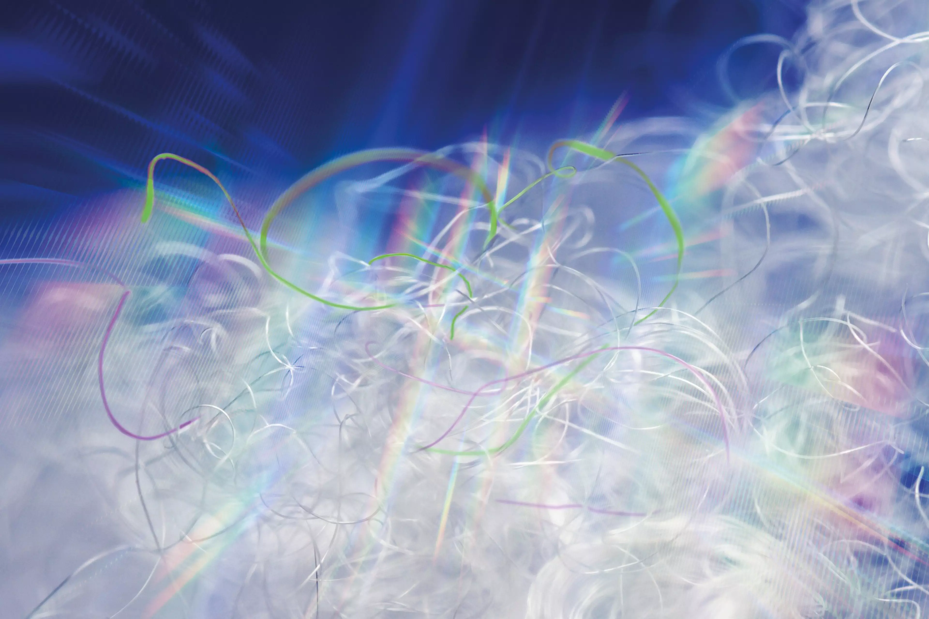 1795167739
extreme macro, faux, fibre, filler, hollowfiber, nonwoven, polyfill
Extreme macro of polyester stable fiber on blue background. Selective focus, shallow depth of field. Abstract dreamy background