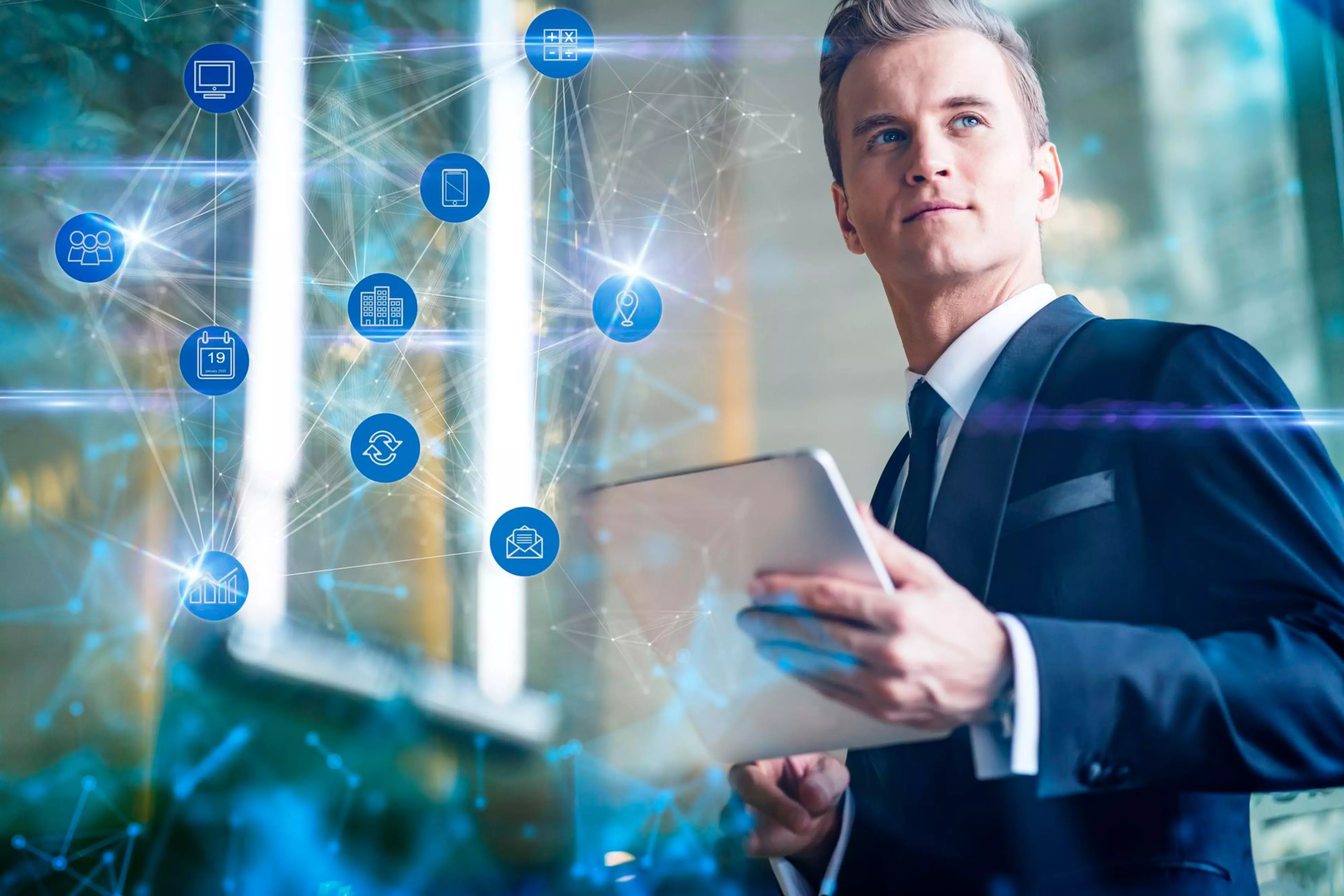 Tekoäly auttaa työntekijää modernissa työssä