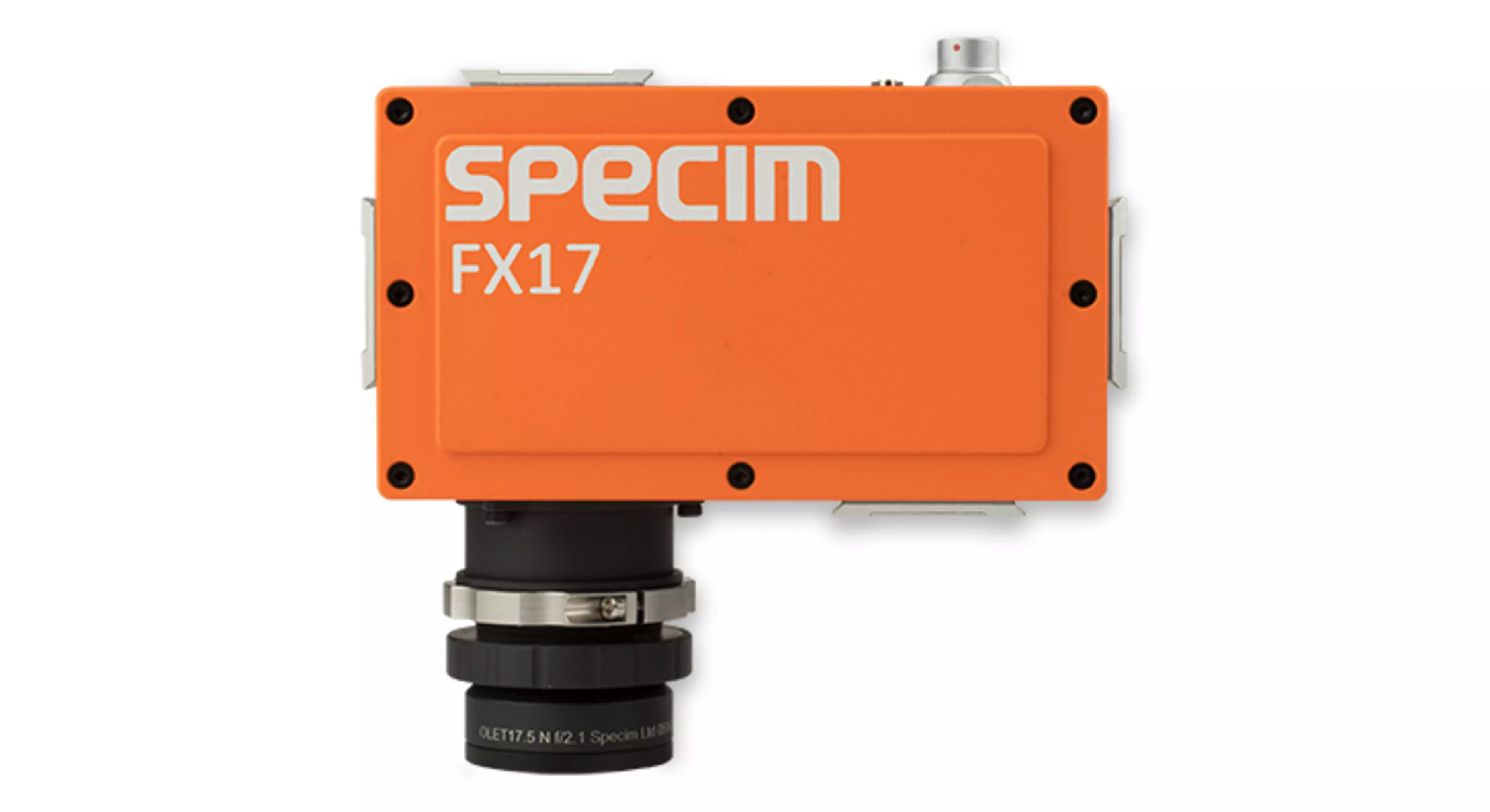 SPECIM FX 17 hyperspectral camera for a lineScan mode in the nearInfrared NIR region of 900 – 1700 nm (top view)