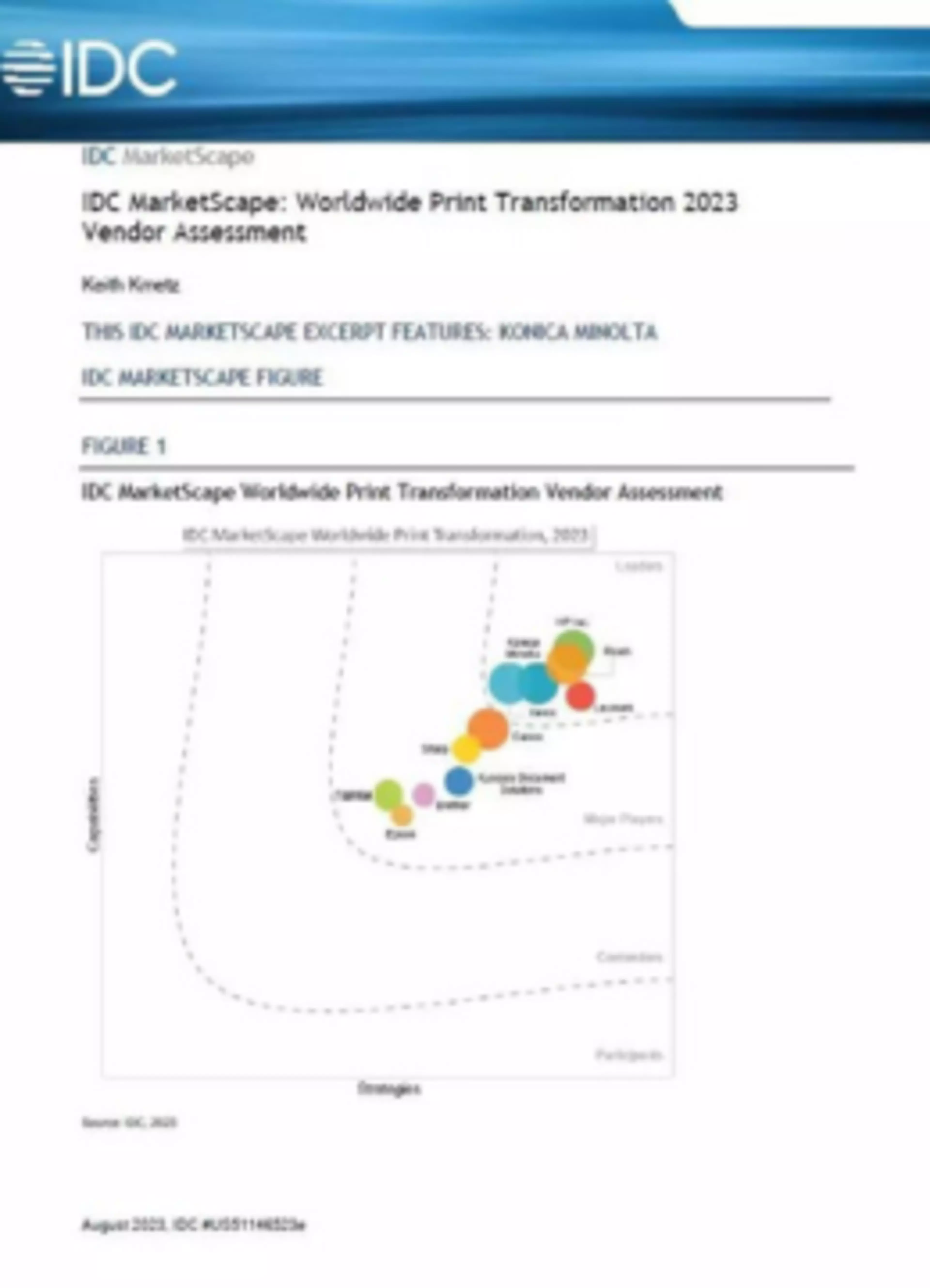 IDC MarketScape : Worldwide Print Transformation 2023 Vendor Assessment