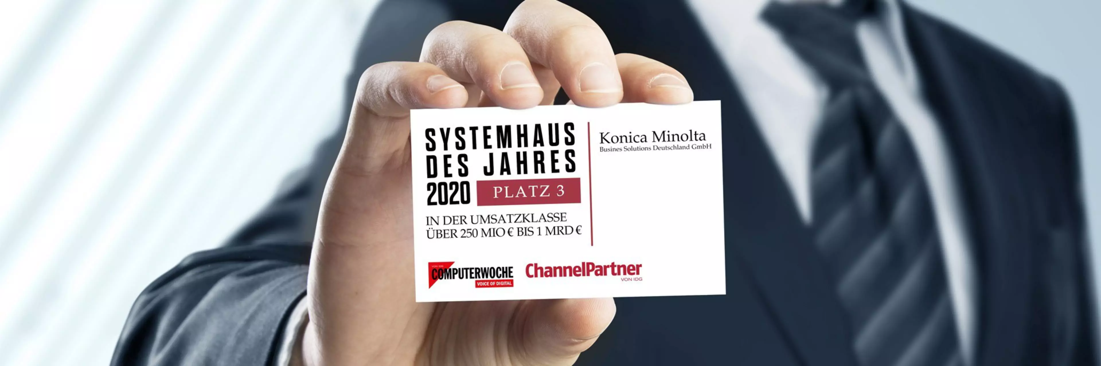 Konica Minolta erzielt TopPlatzierung in IDG&nbsp;Kundenumfrage „Beste Systemhäuser 2020“ImgCarousel1