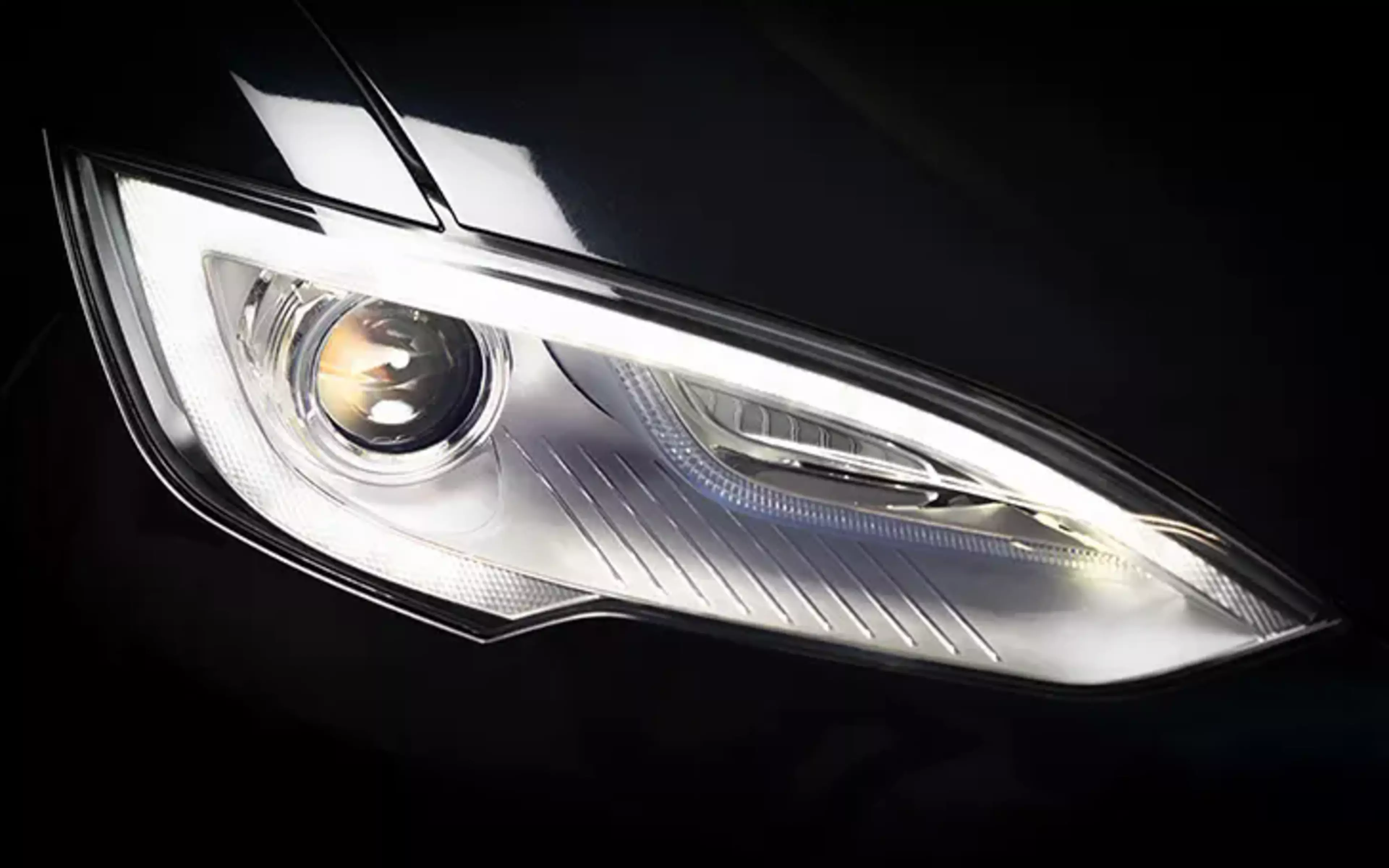Front light from automobile