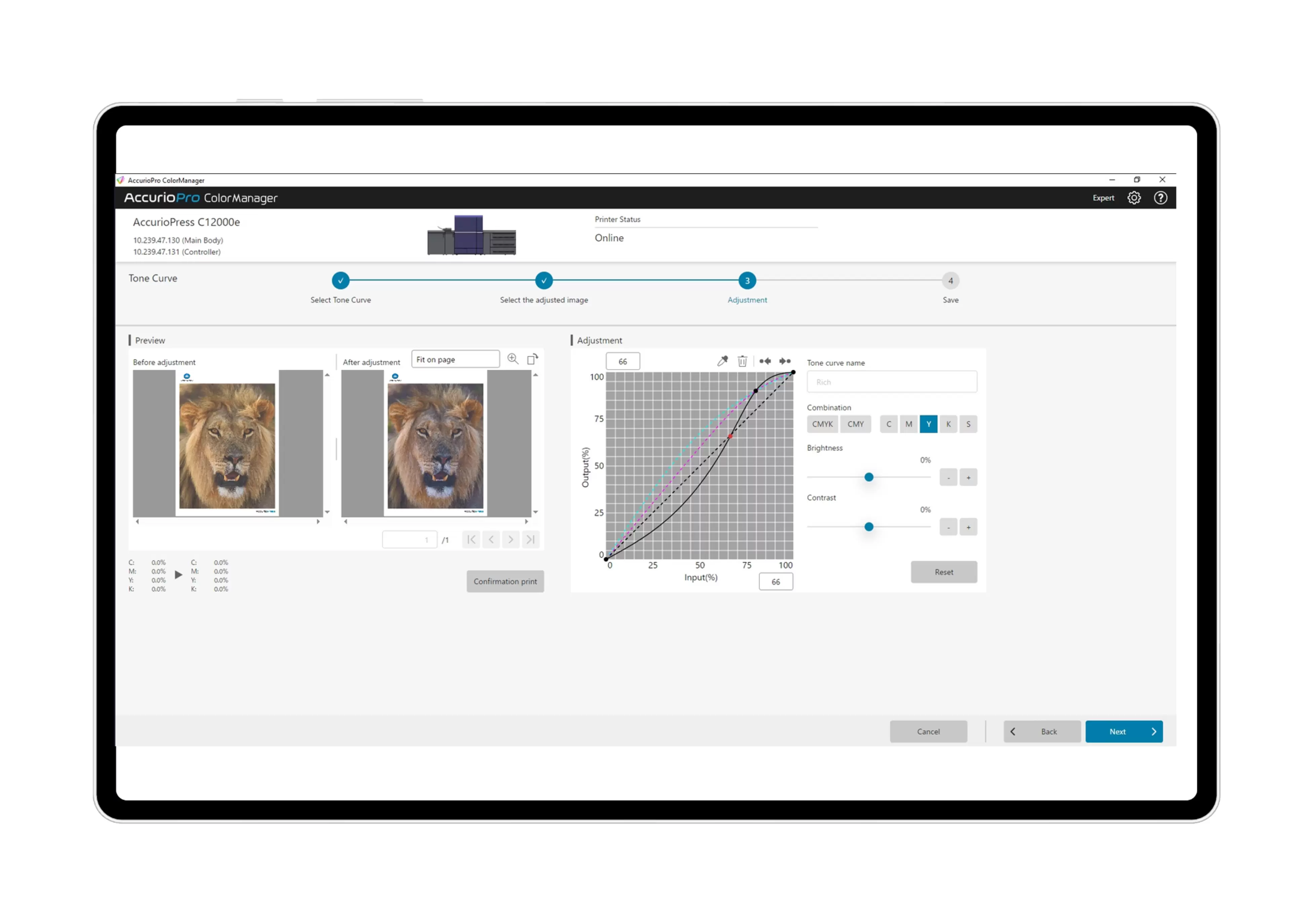 AccurioPro Color Manager 