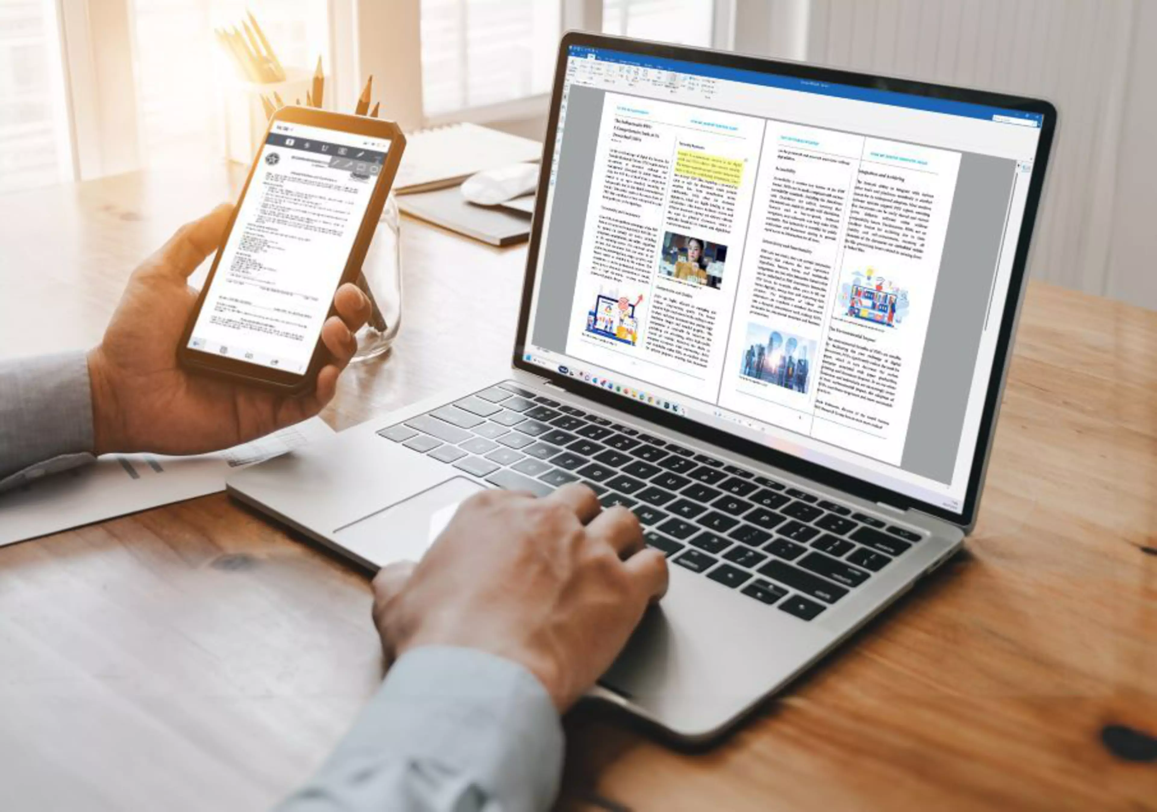 Tungsten Power PDF auf Notebook