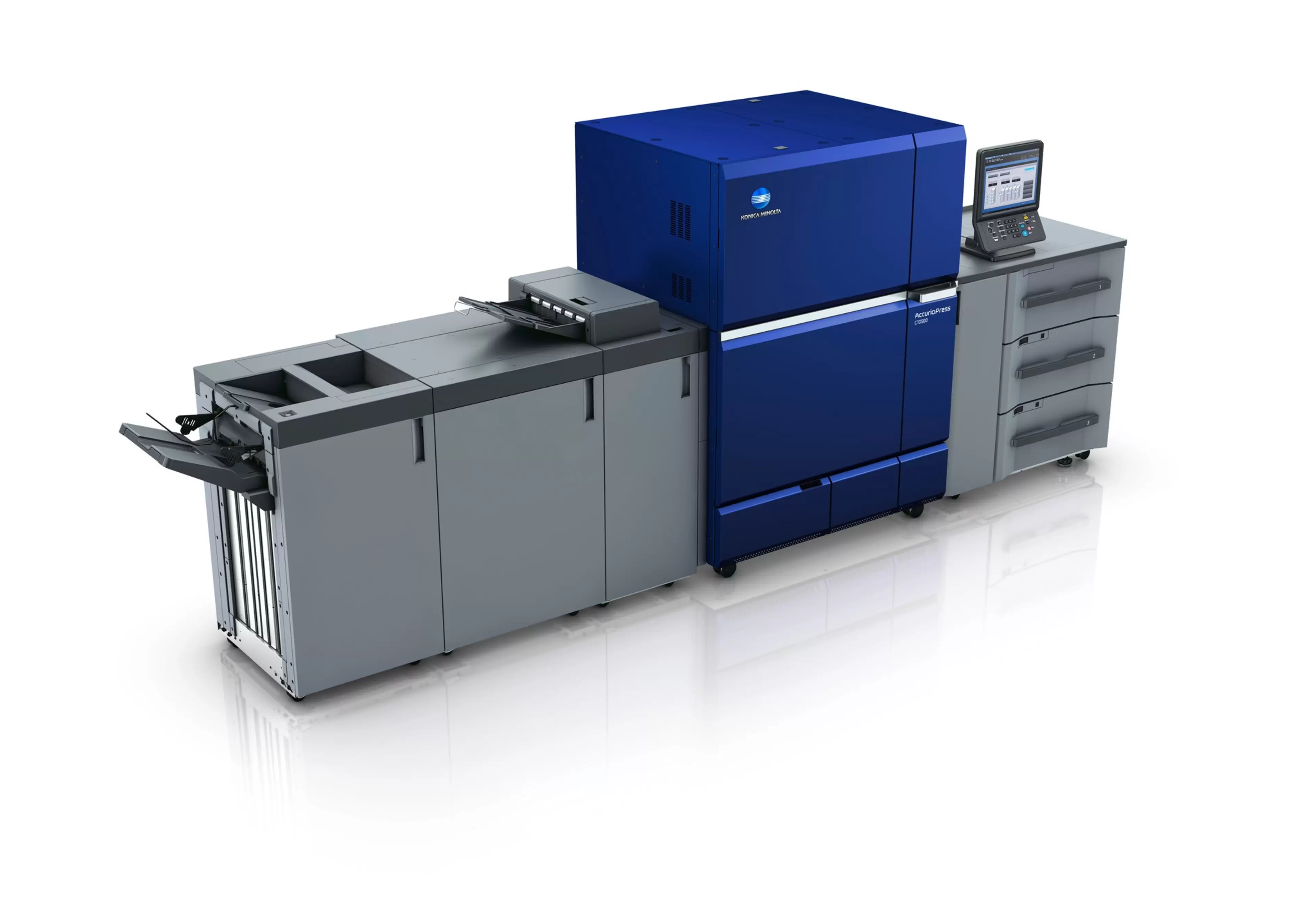 AccurioPress C10500 PF-712 RU-518m IQ-601 OT-512 product perspective studio picture upper left