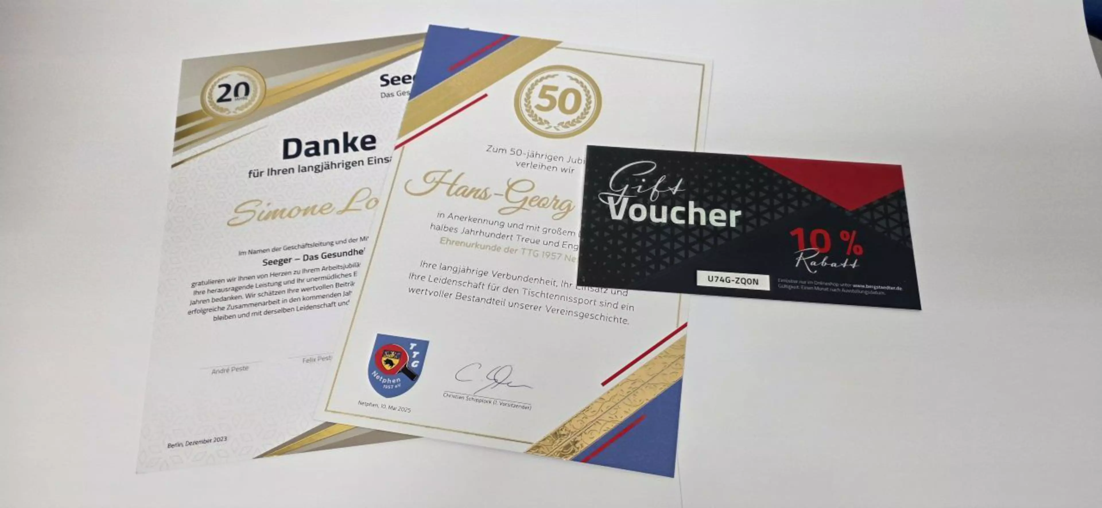 Druckveredelungsbeispiele Bergstädter Premium Print