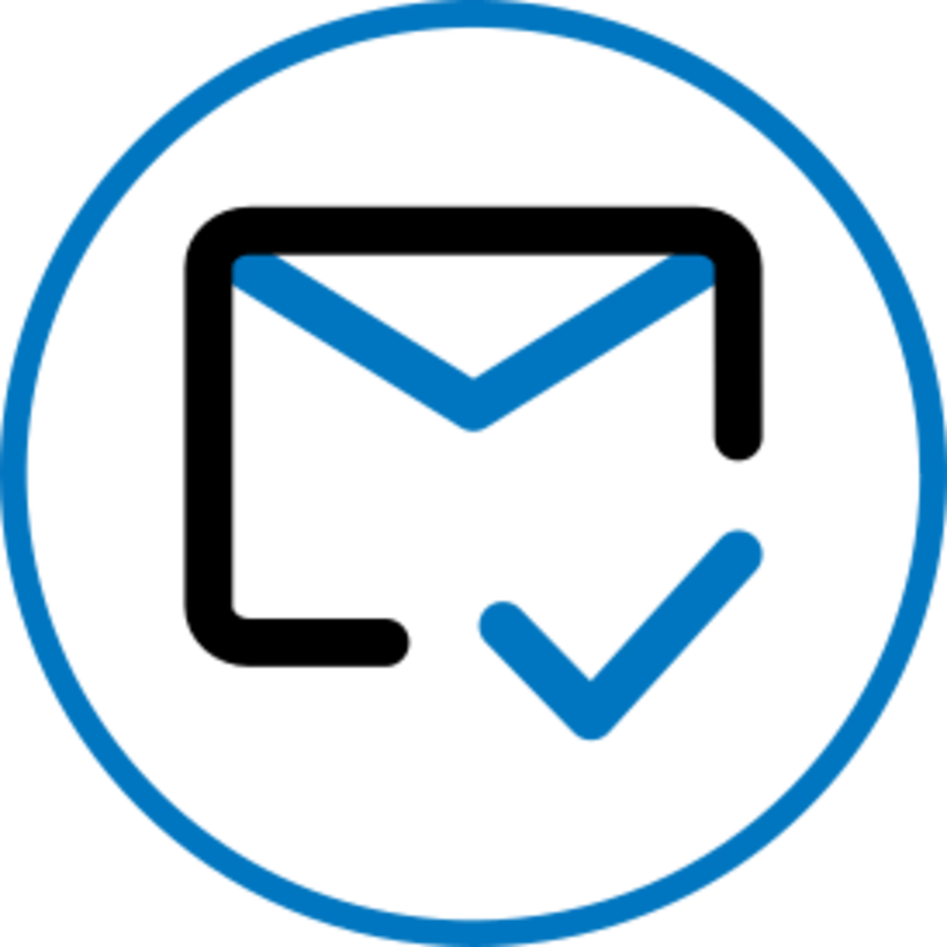 icono: sobre con marca de verificación
