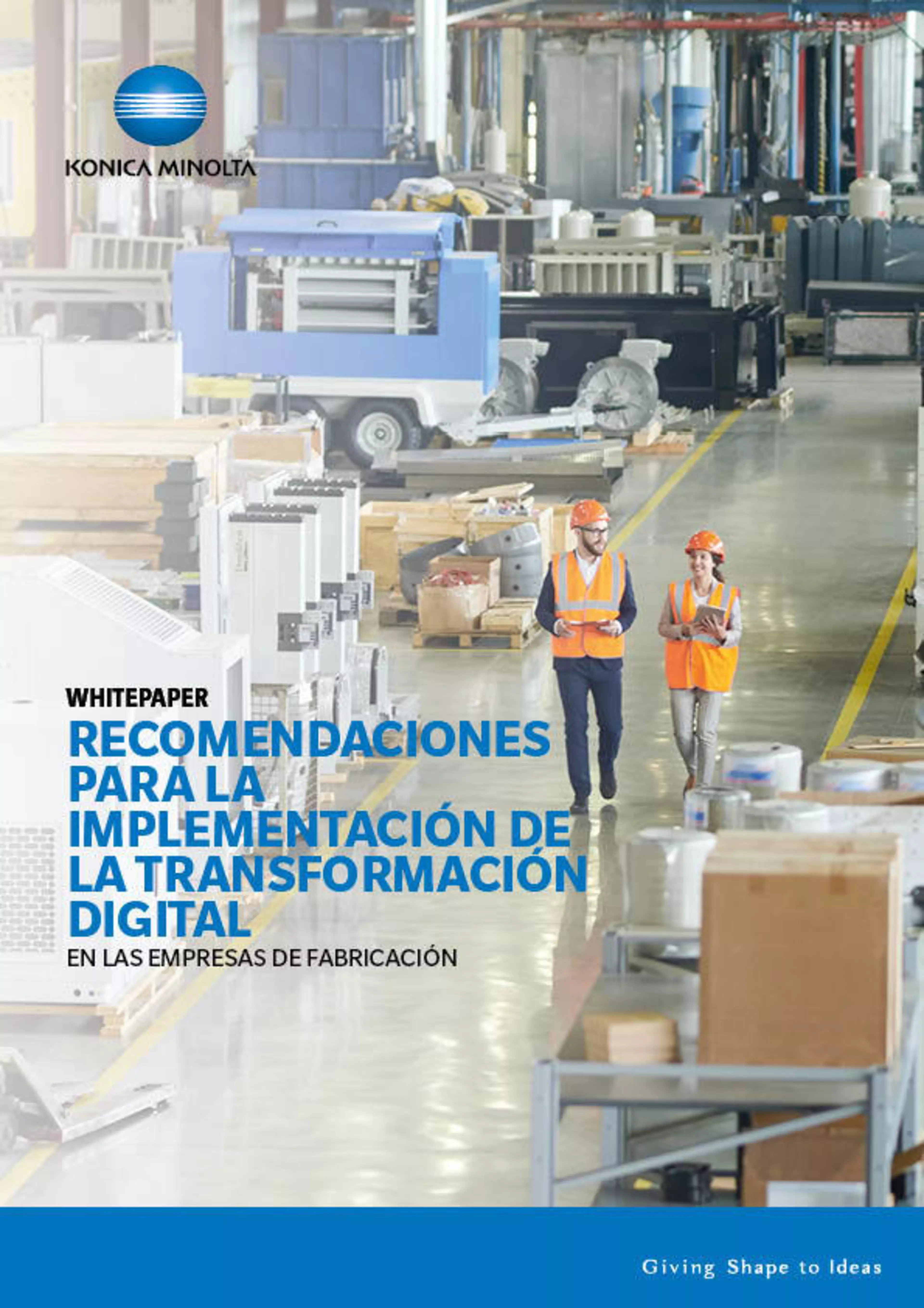 Portada del whitepaper «Recomendaciones para la implementación de la transformación digital en las empresas de fabricación»