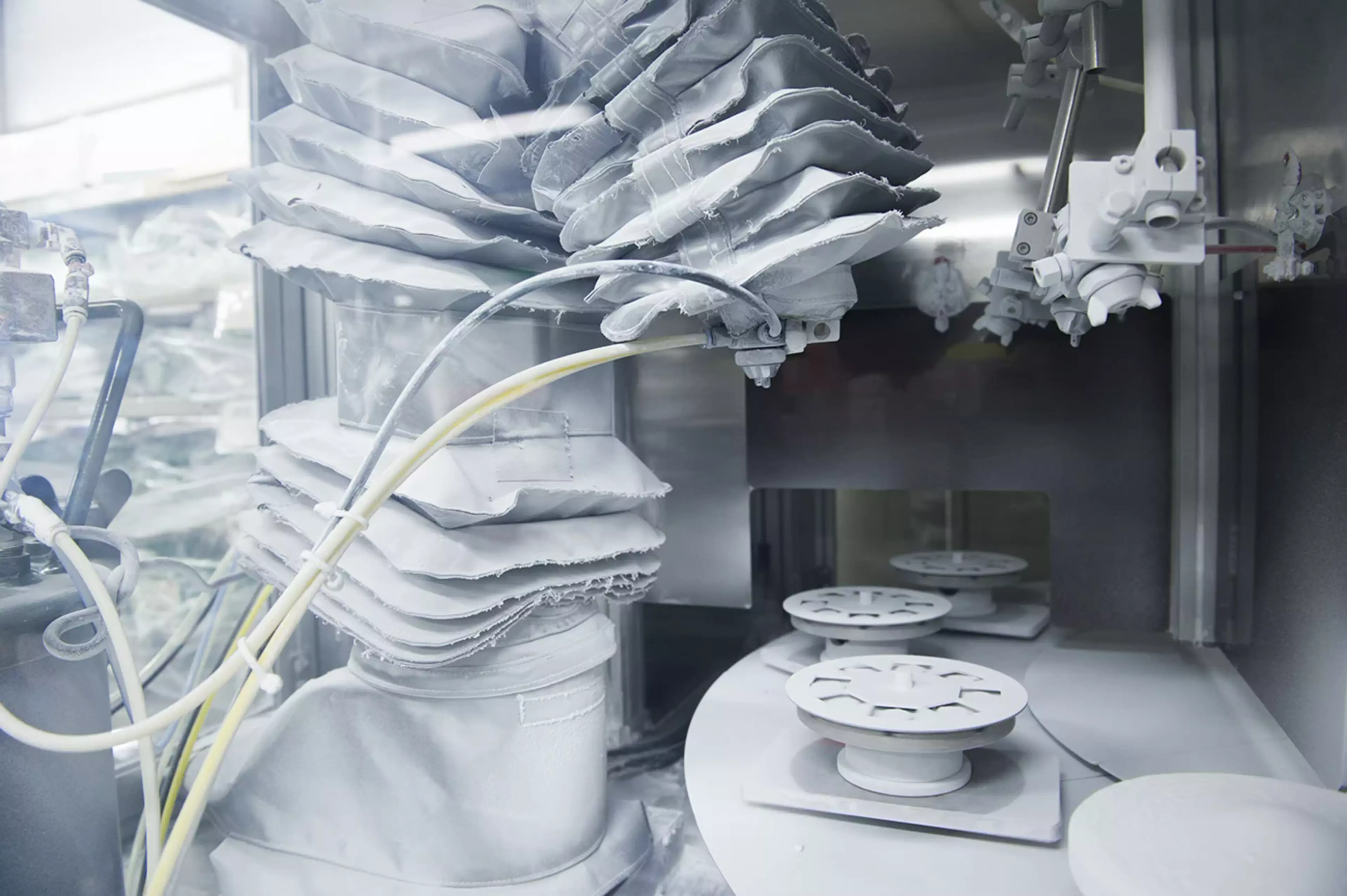In pursuit of improved quality, coating of the diffuse reflectors and other parts used for measurement is performed with equipment developed in-house.
