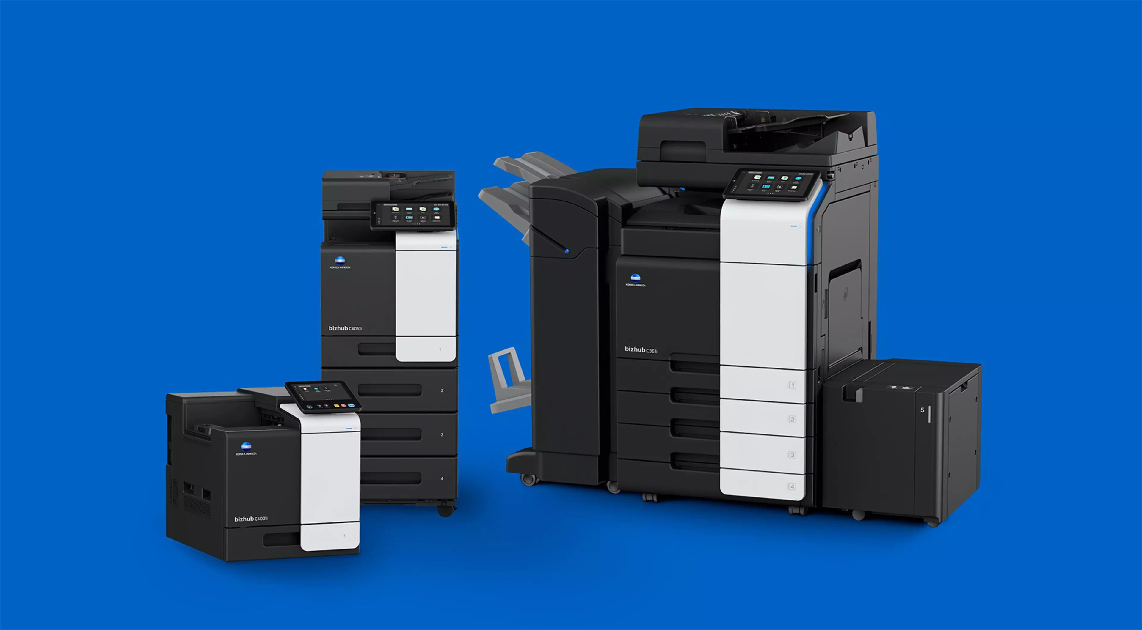Algunas impresoras multifuncionales de la gama bizhub i-Series de Konica Minolta