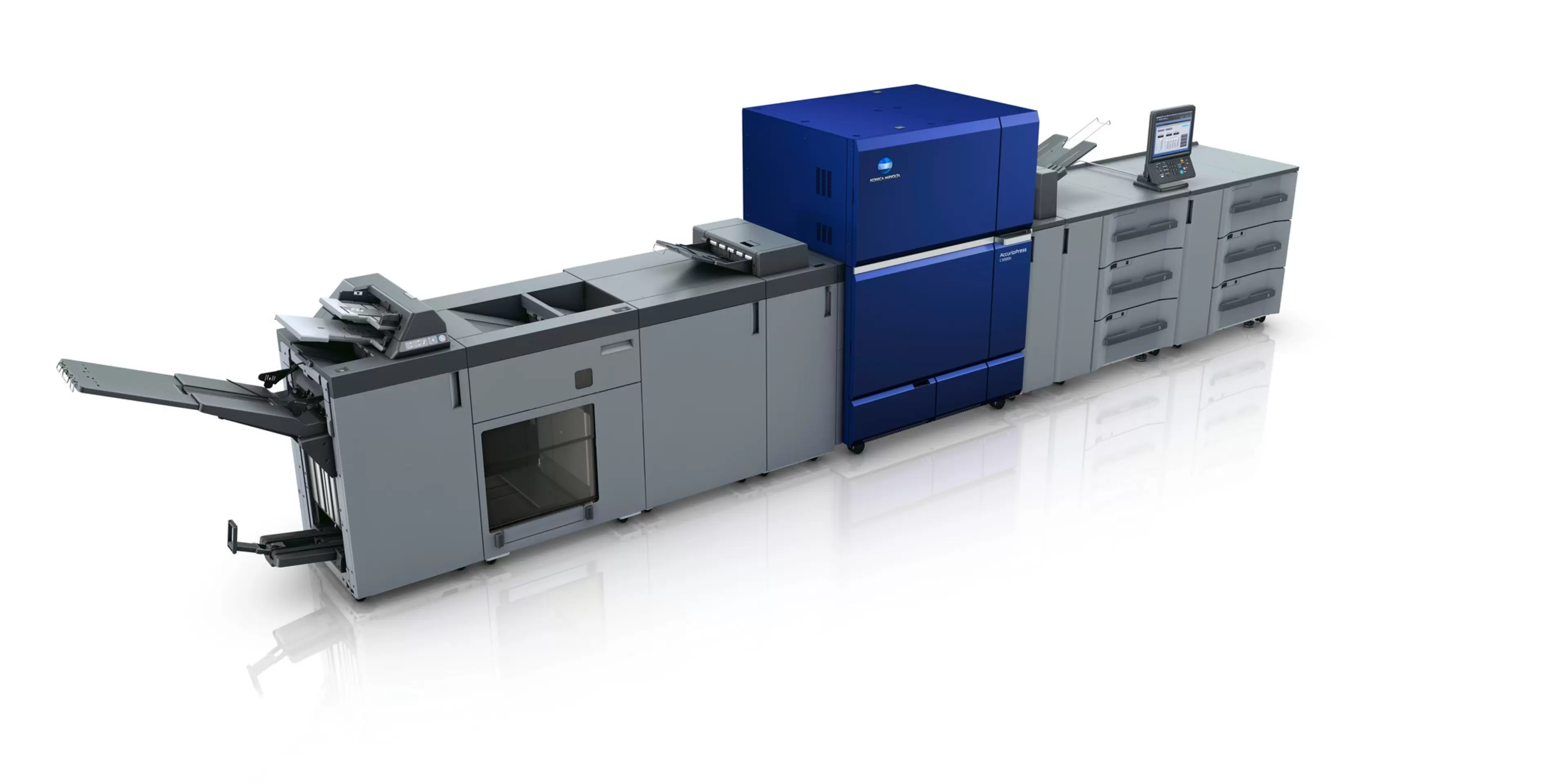 AccurioPress C10500S IM-104 2xPF-712 RU-518m IQ-601 LS-507 FS-541 PI-502 SD-520 product perspective studio picture upper left