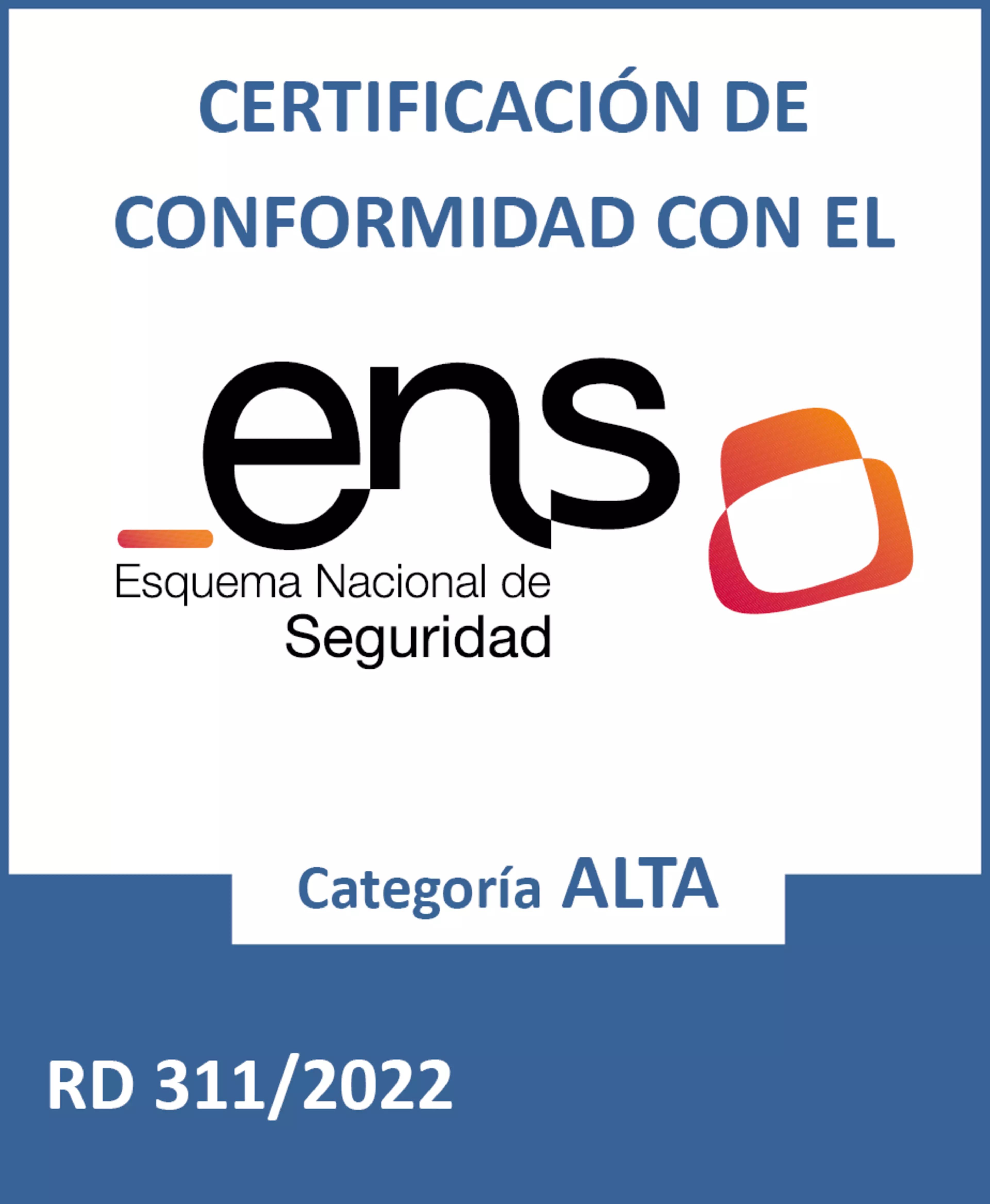 Certificado de conformidad con el Esquema Nacional de Seguridad