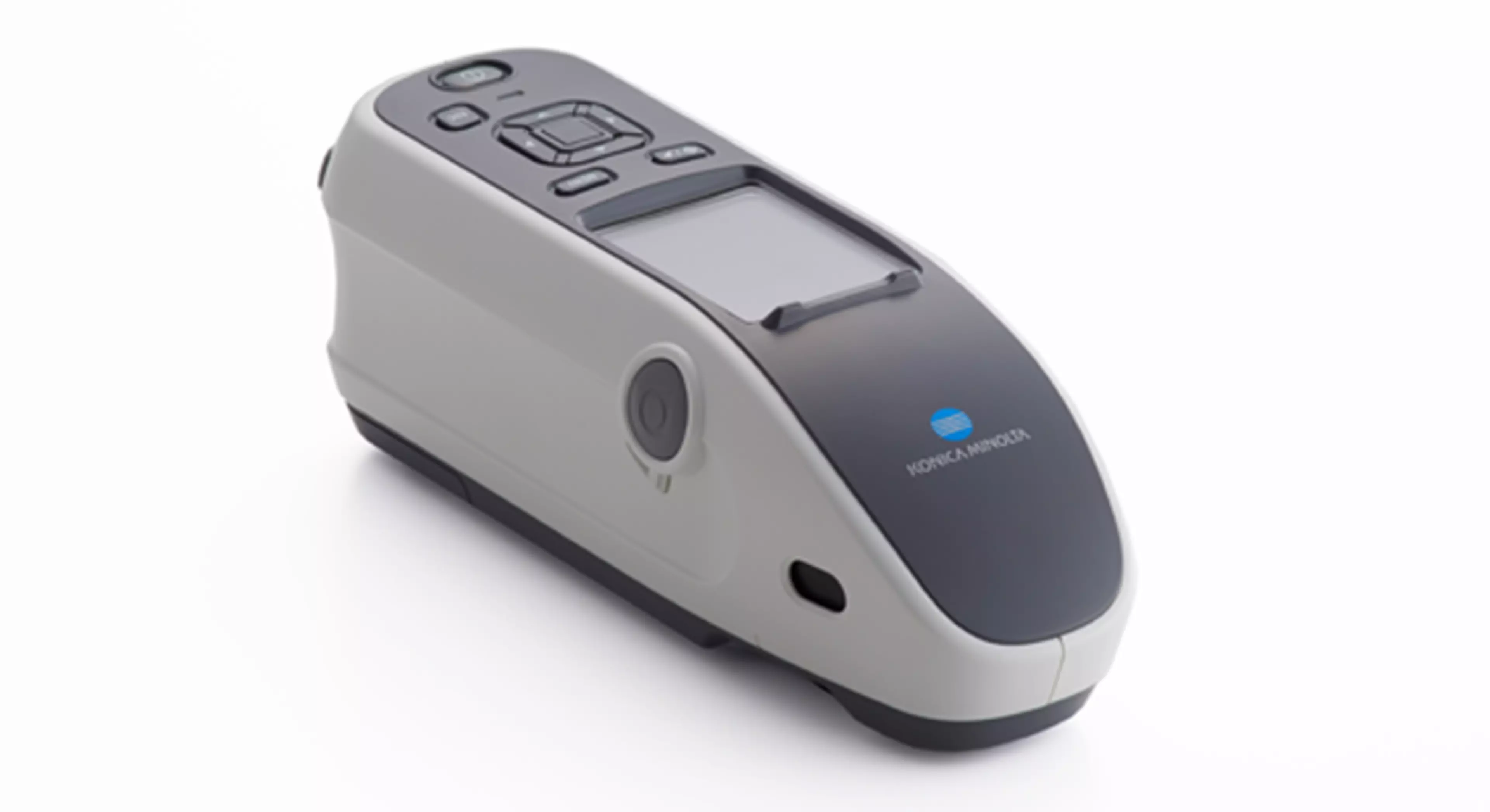 Portable spectrophotometer CM25cG with 45°c:0° geometry and true 60°GlossSensor (front left view)