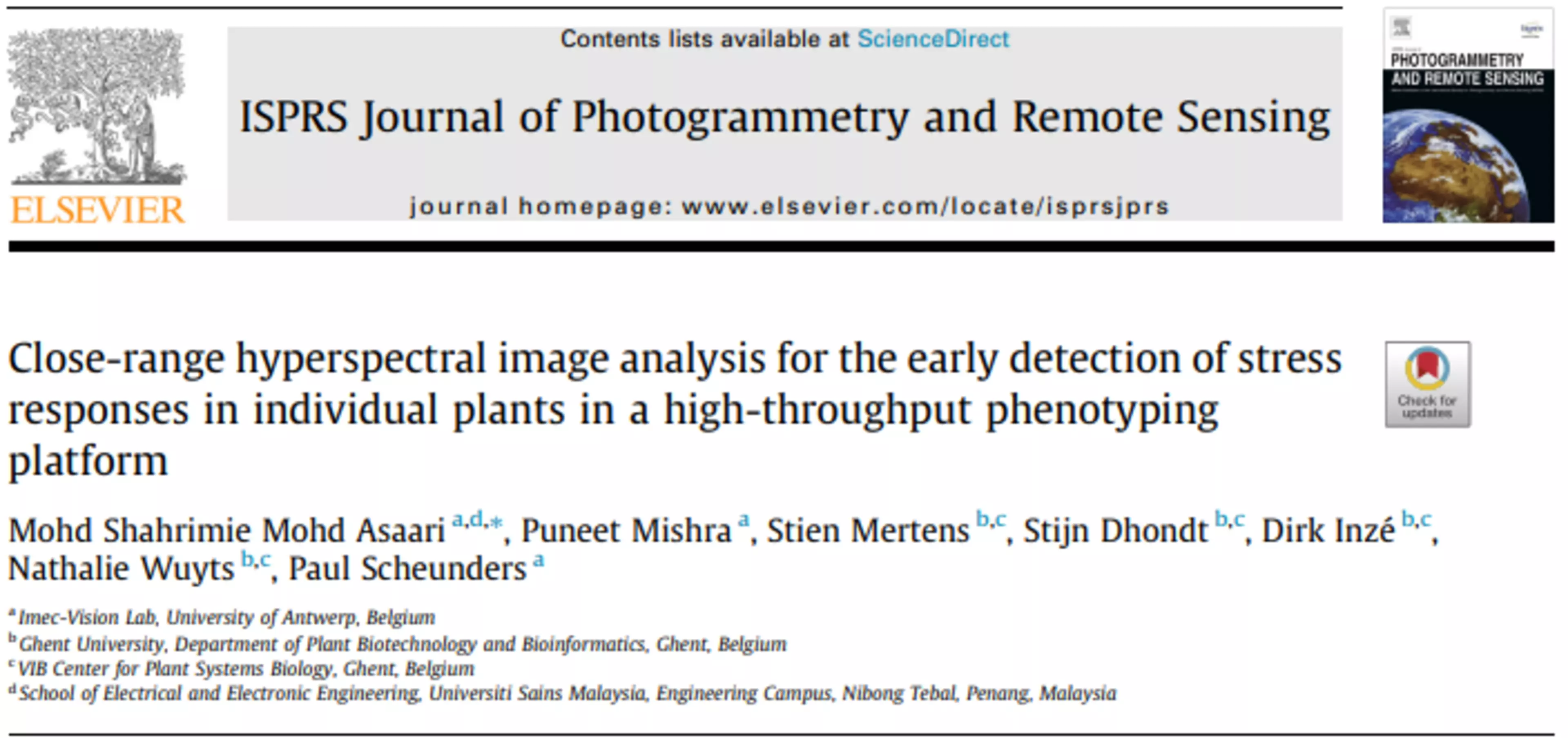 A highThroughput phenotyping platform