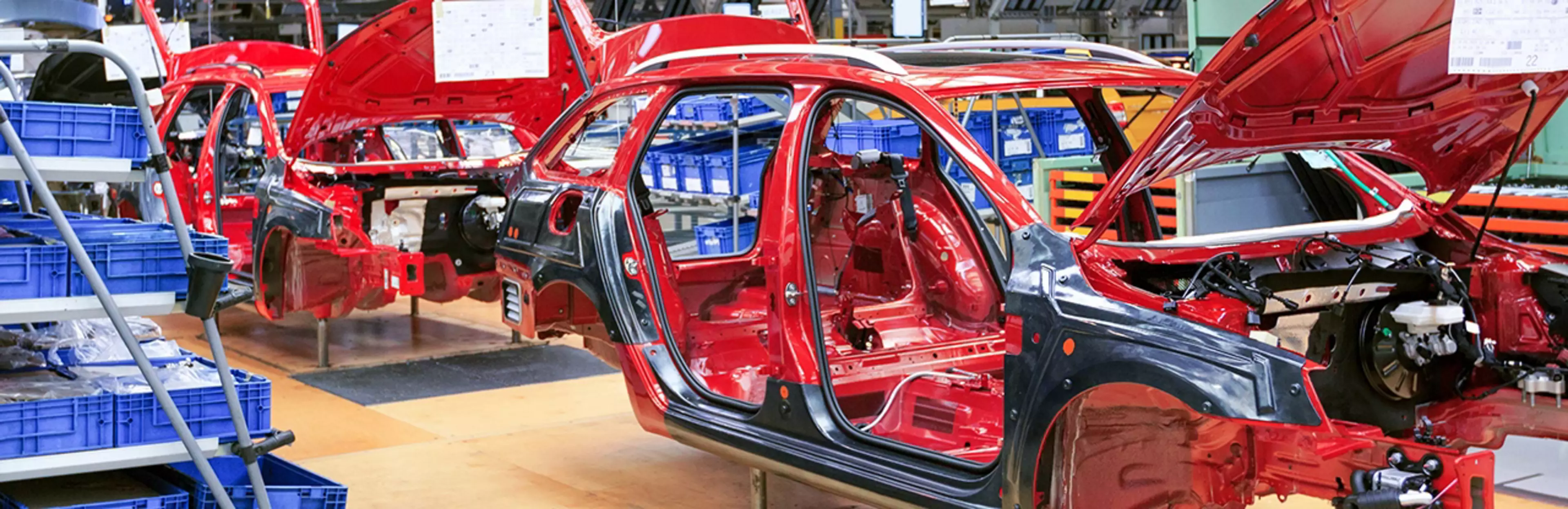 Automotive assembly with 2 bodies mid assembly 