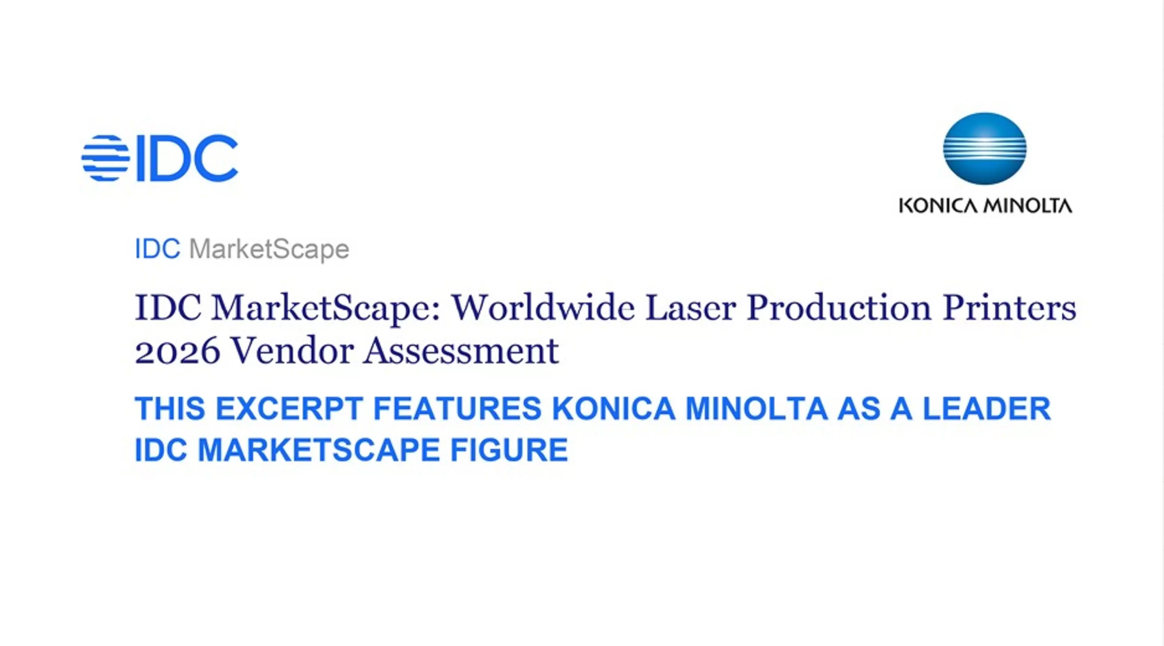 IDC MarketScape: Worldwide Laser Production Printers 2026 Vendor Assessment thumbnail