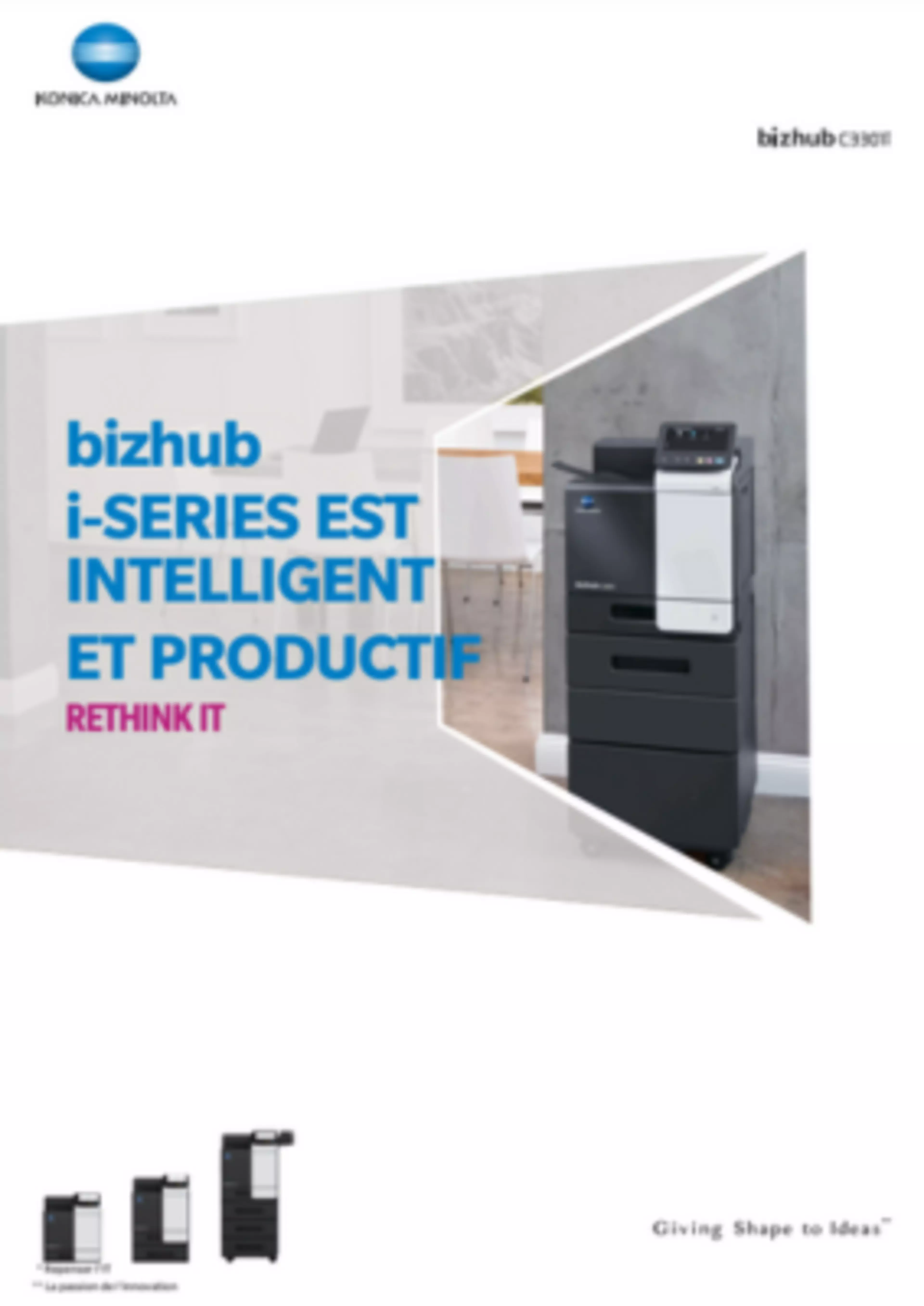 Obtenez la brochure du bizhub C3301i pour avoir toutes les informations à portée de main