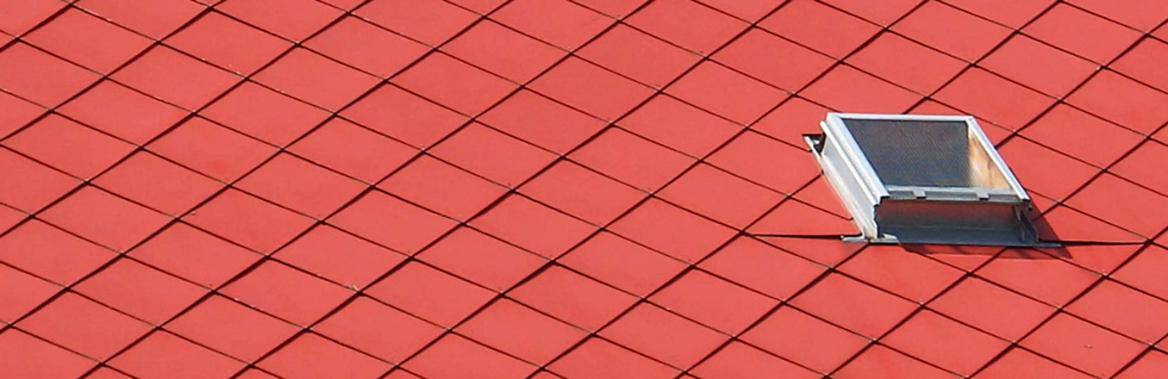 Red roof tiles 