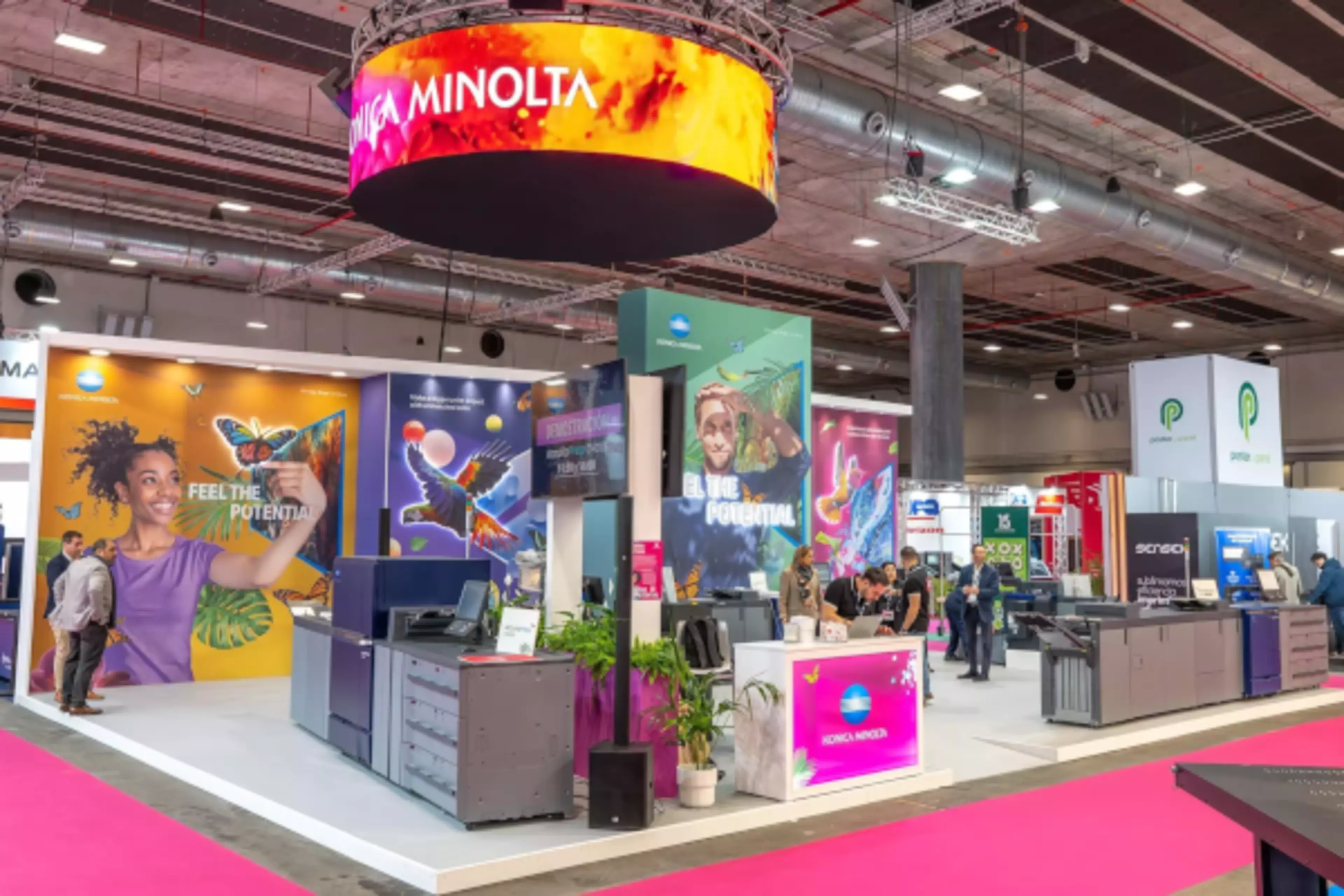 Stand de Konica Minolta en C!Print Madrid 2026