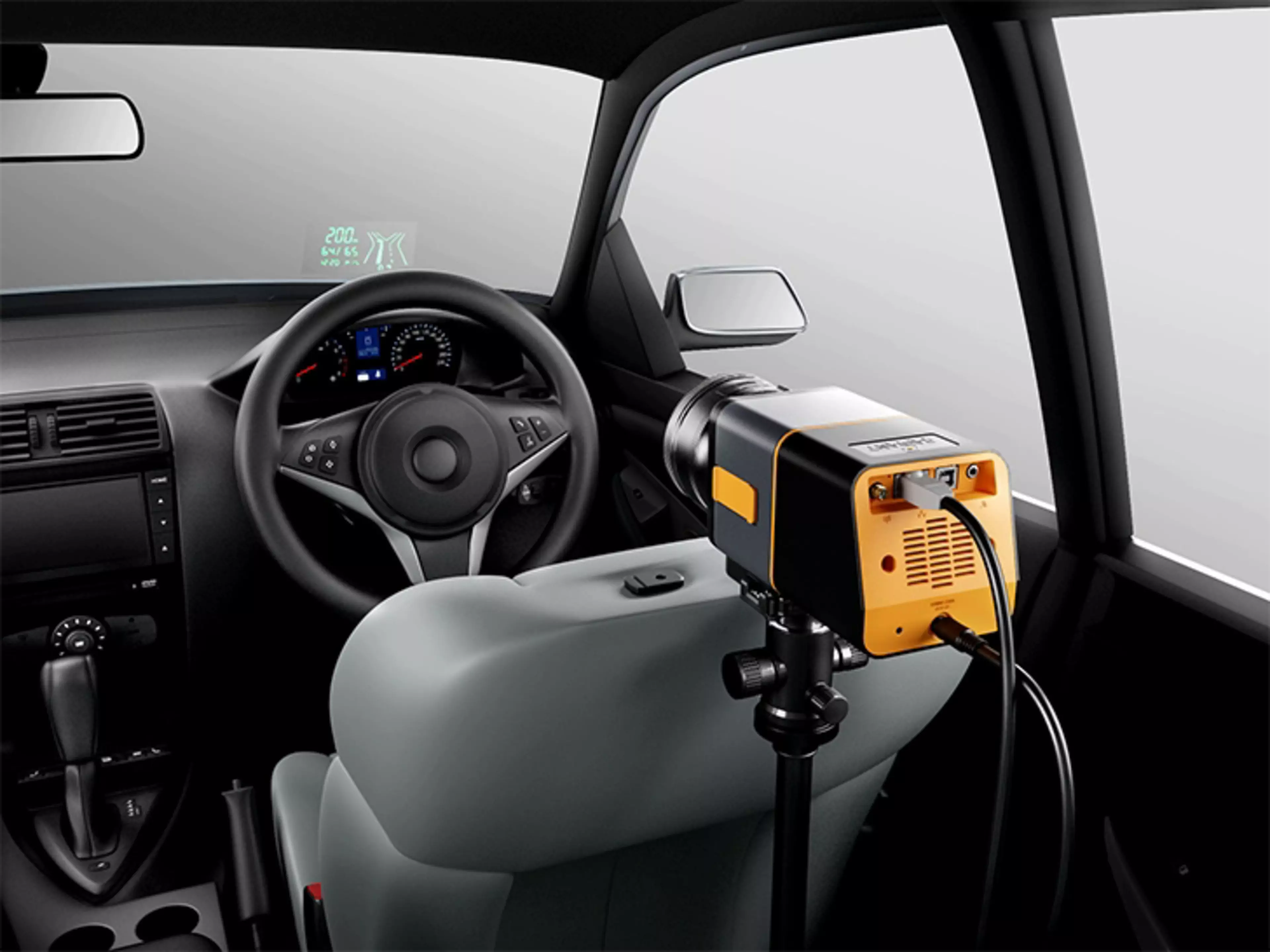 the HUD display in an automobile under test using an imaging photometer