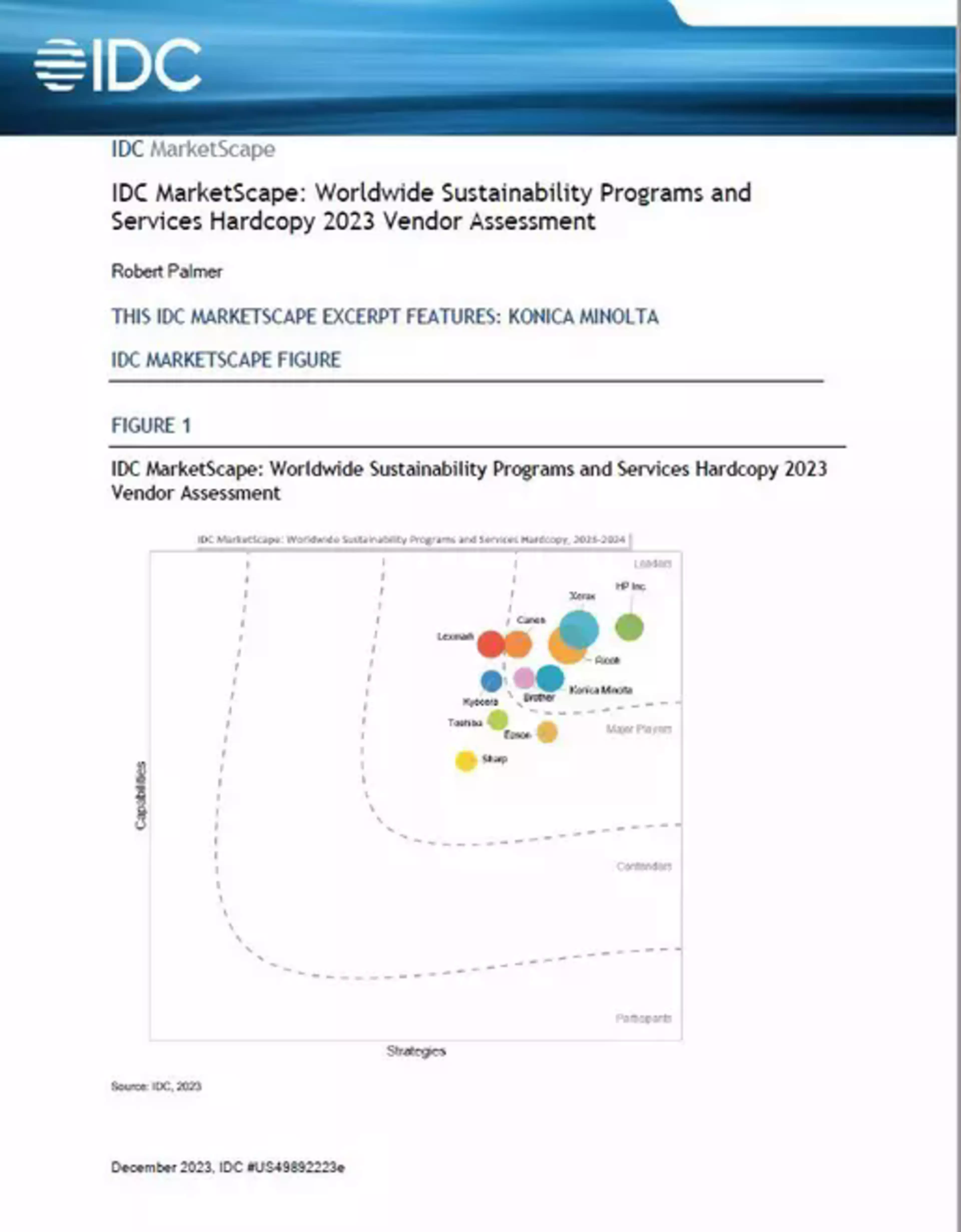 IDC MarketScape Worldwide Sustainability Programs and Services Hardcopy 2023