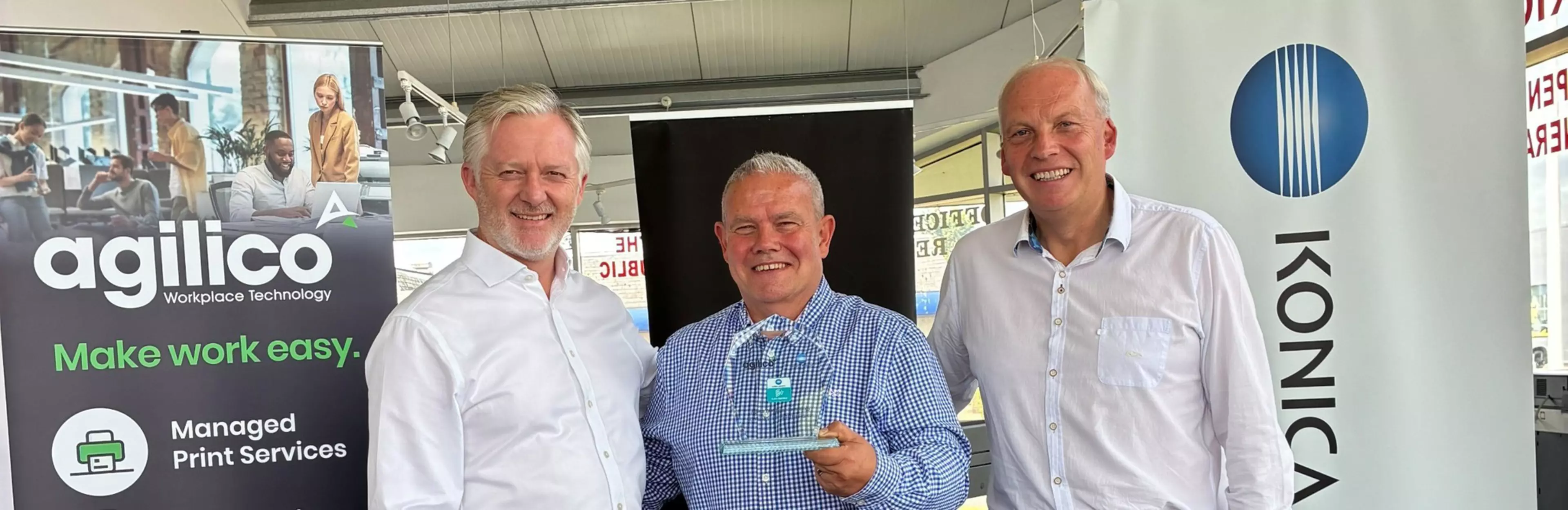 Konica Minolta Business Solutions (UK) Ltd celebrates 40-year partnership with Agilico Inverness