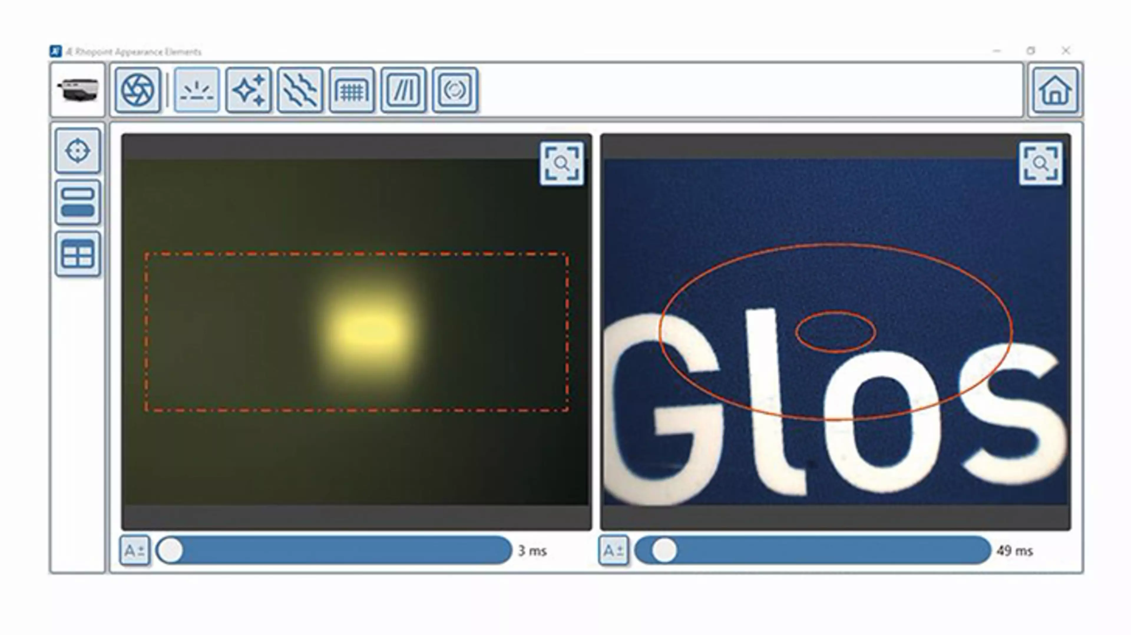 Live view and gloss visual