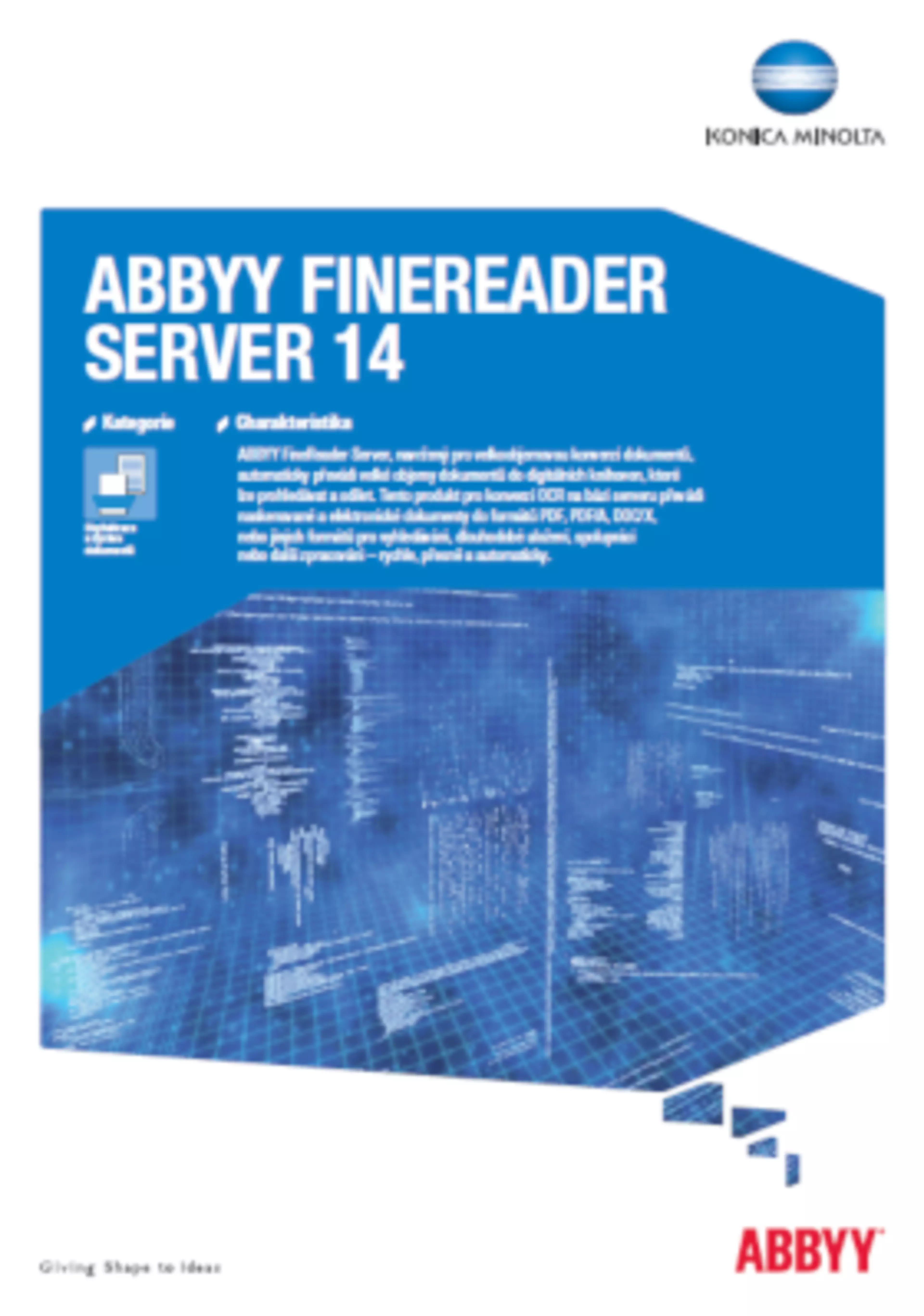 Produktová brožura ABBYY FineReader Server