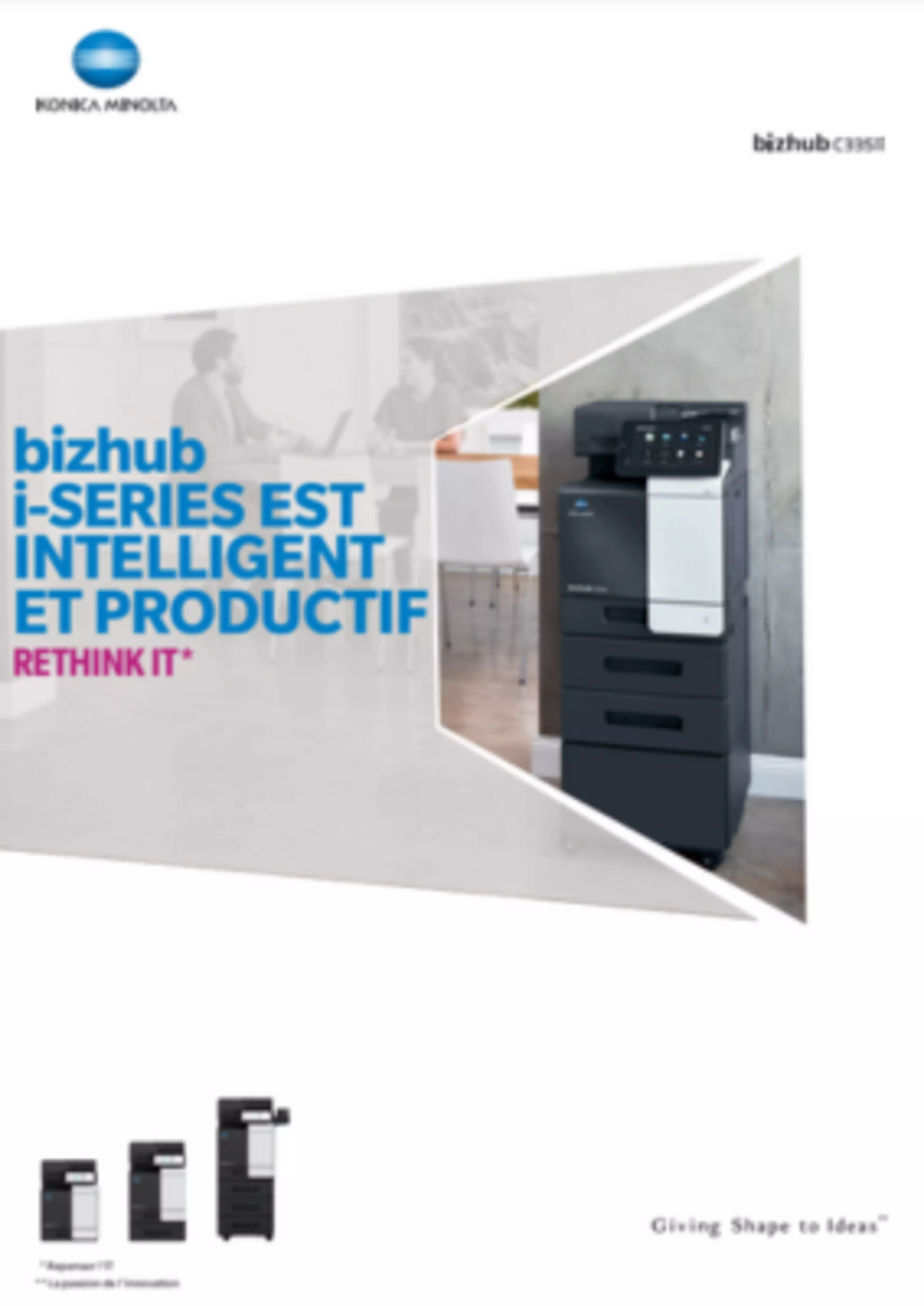 Obtenez la brochure du bizhub C3351i pour avoir toutes les informations à portée de main