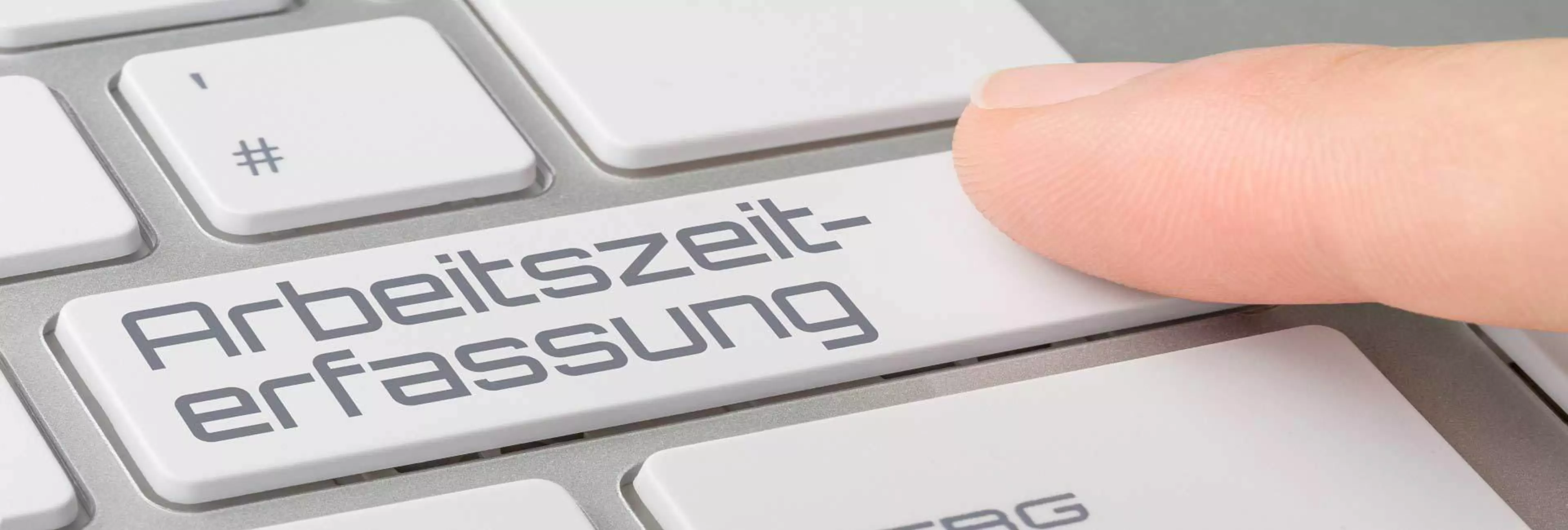 Tastatur mit beschrifteter Taste - Arbeitszeiterfassung