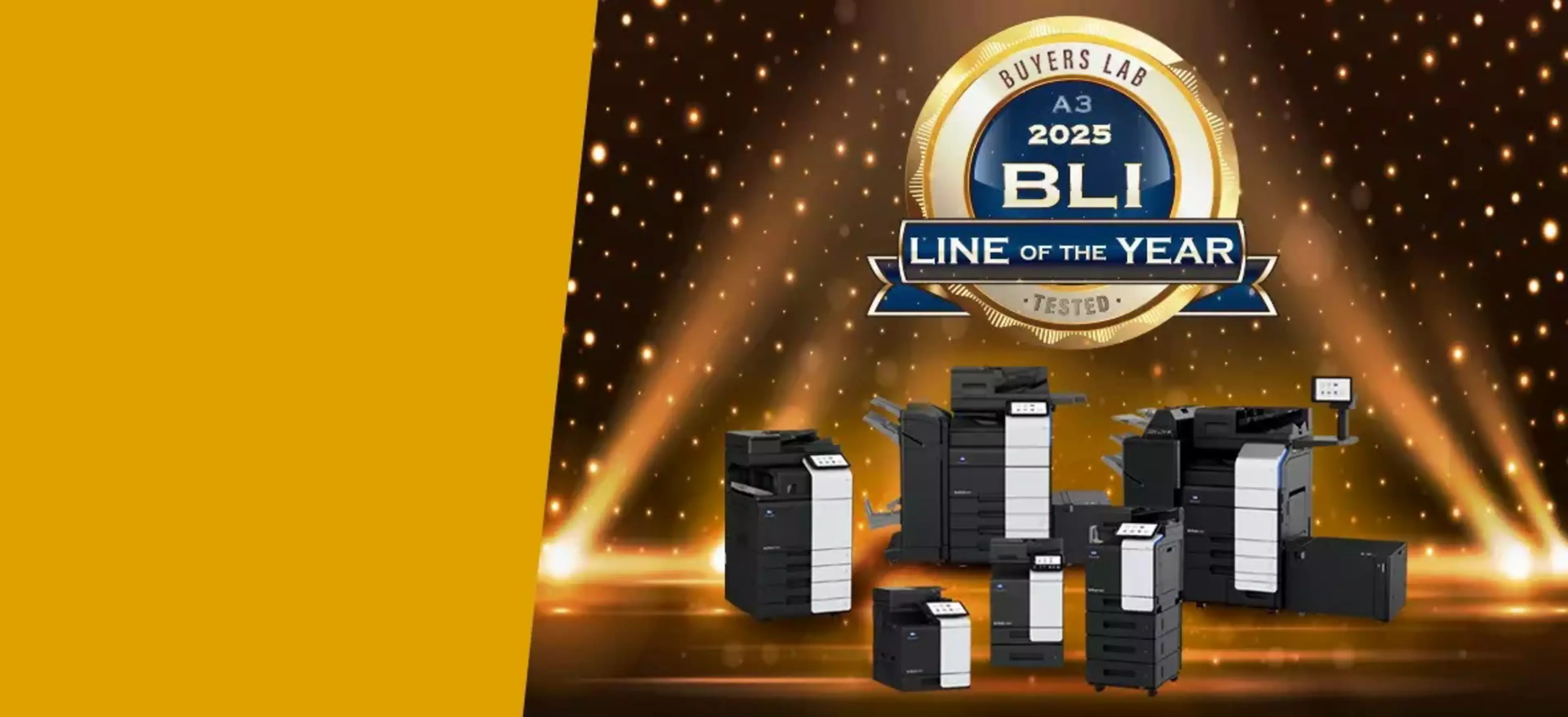 Multifunkční tiskárny Konica Minolta oceněné Buyers Lab (BLI) Awards 2025 s logem A3 Line of the Year