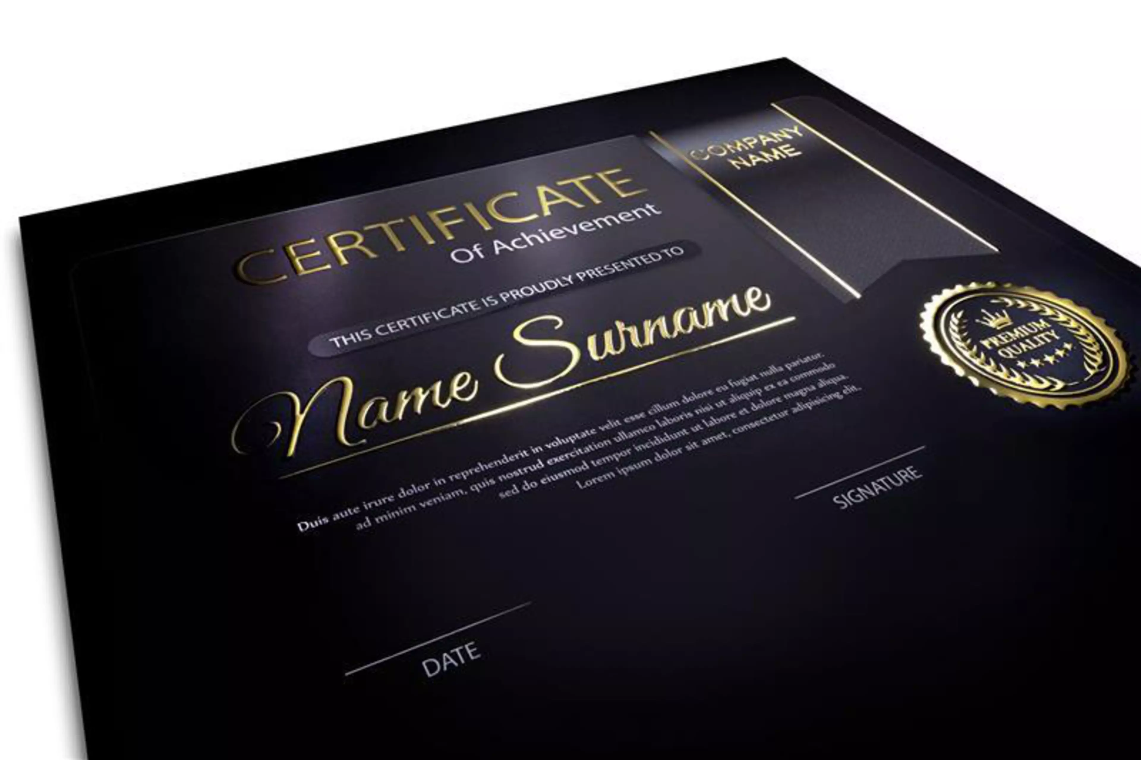 MGI Druckbeispiel Zertifikat