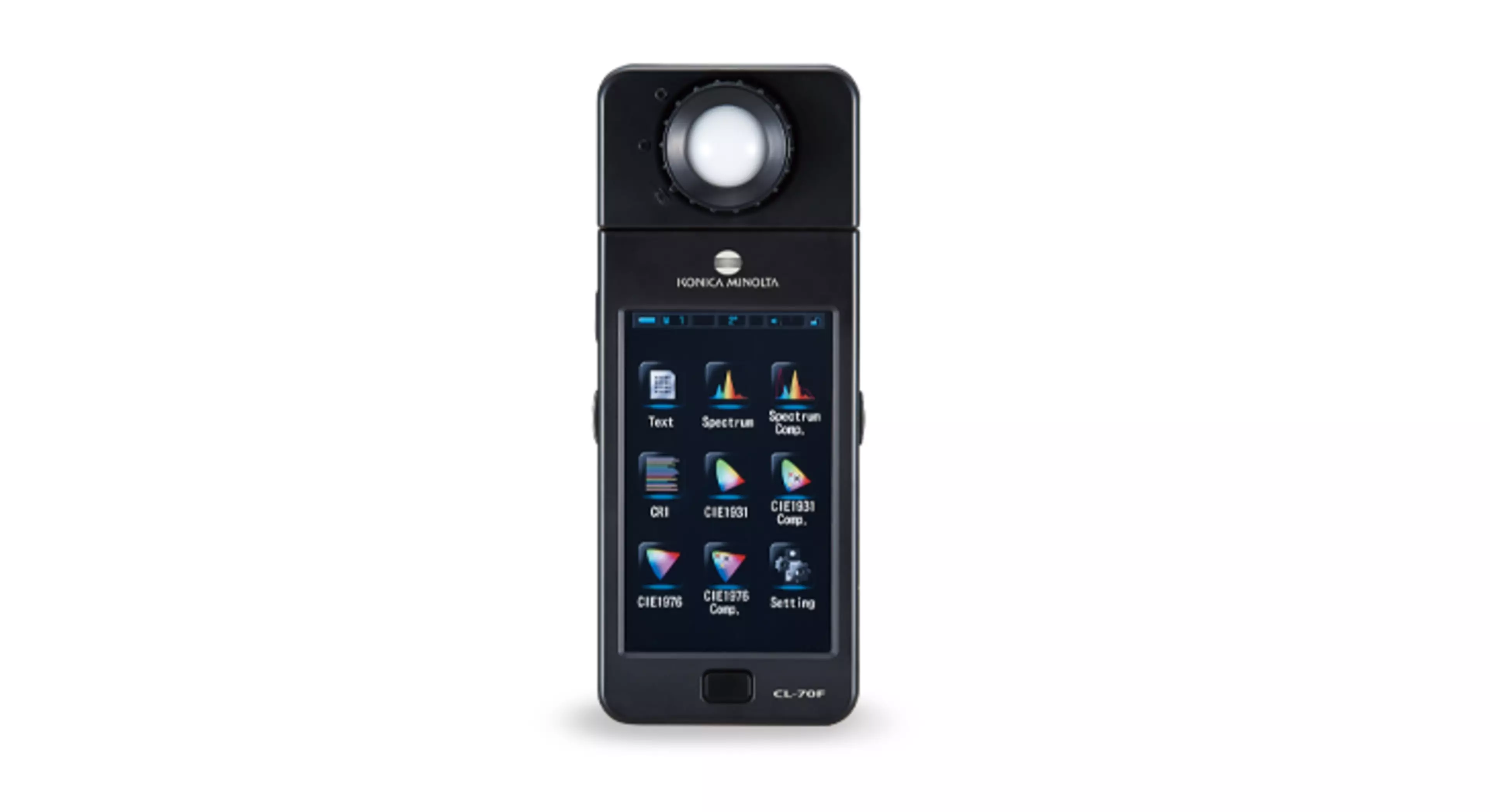 CRI Illuminance meter CL70F used to measure light sources, including LED lighting and EL lighting