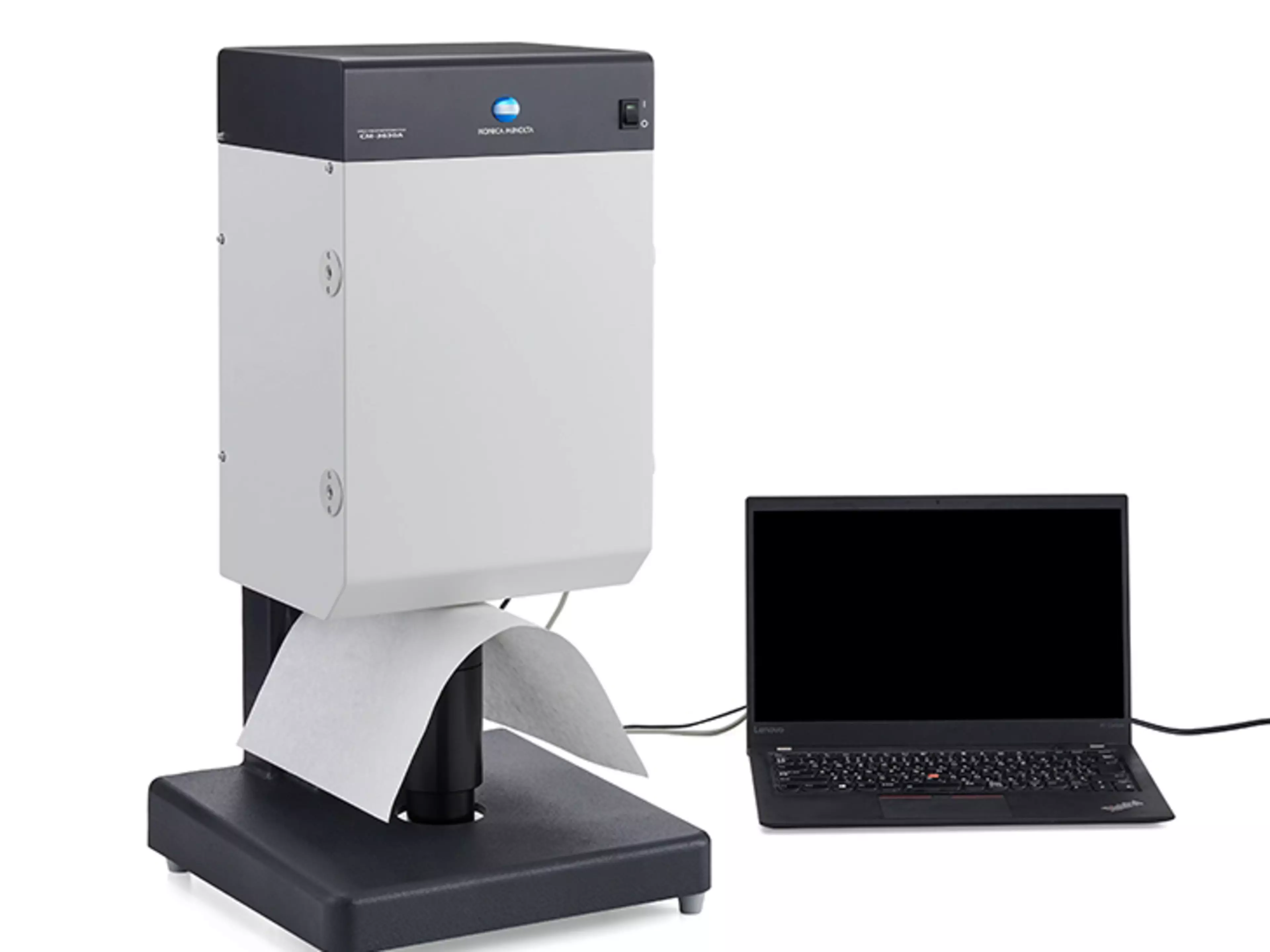 CM-3630 with paper ready to measure