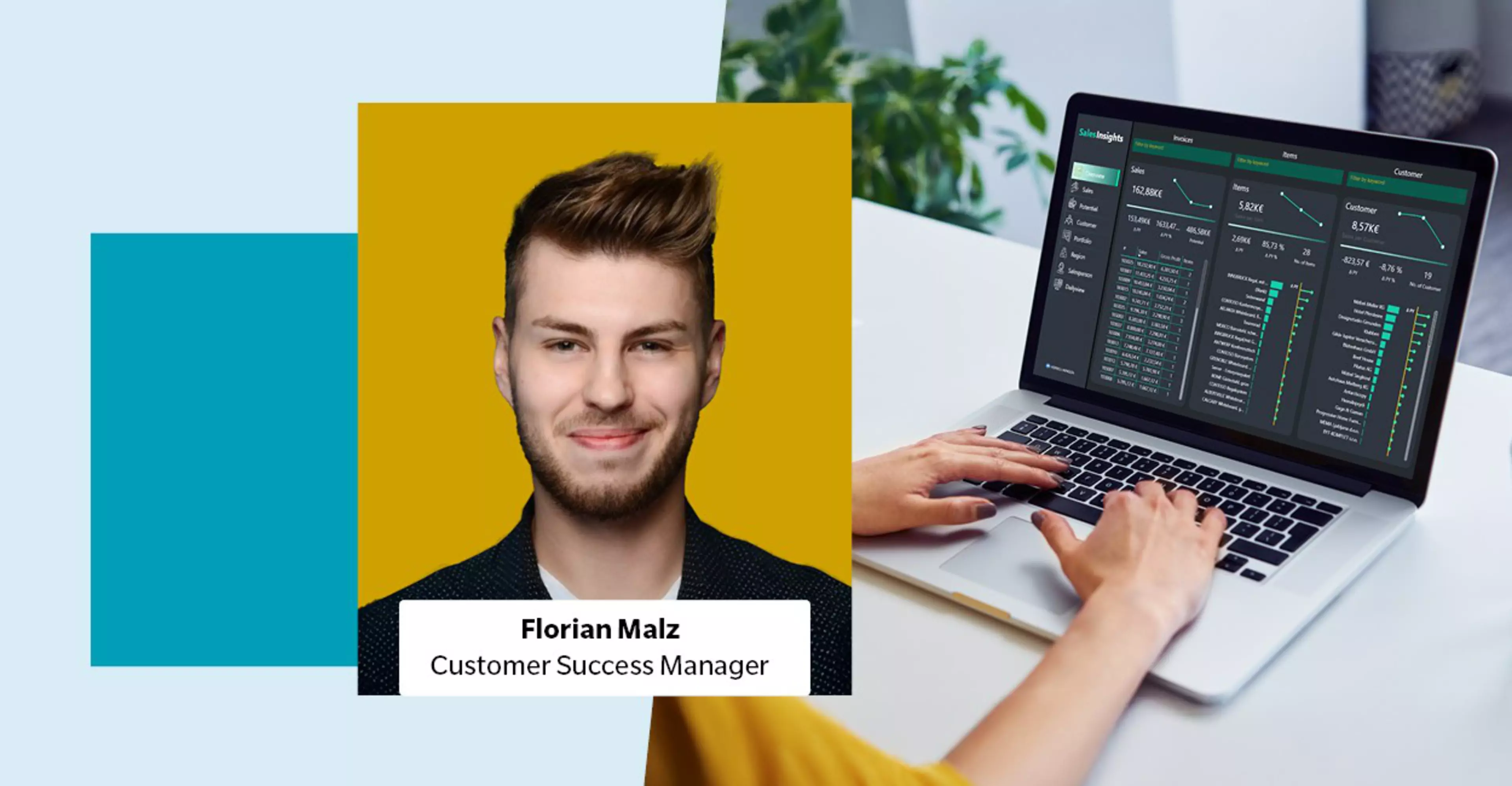 Florian Malz, Insights AI Success Manager, presenting our Insights AI solution.