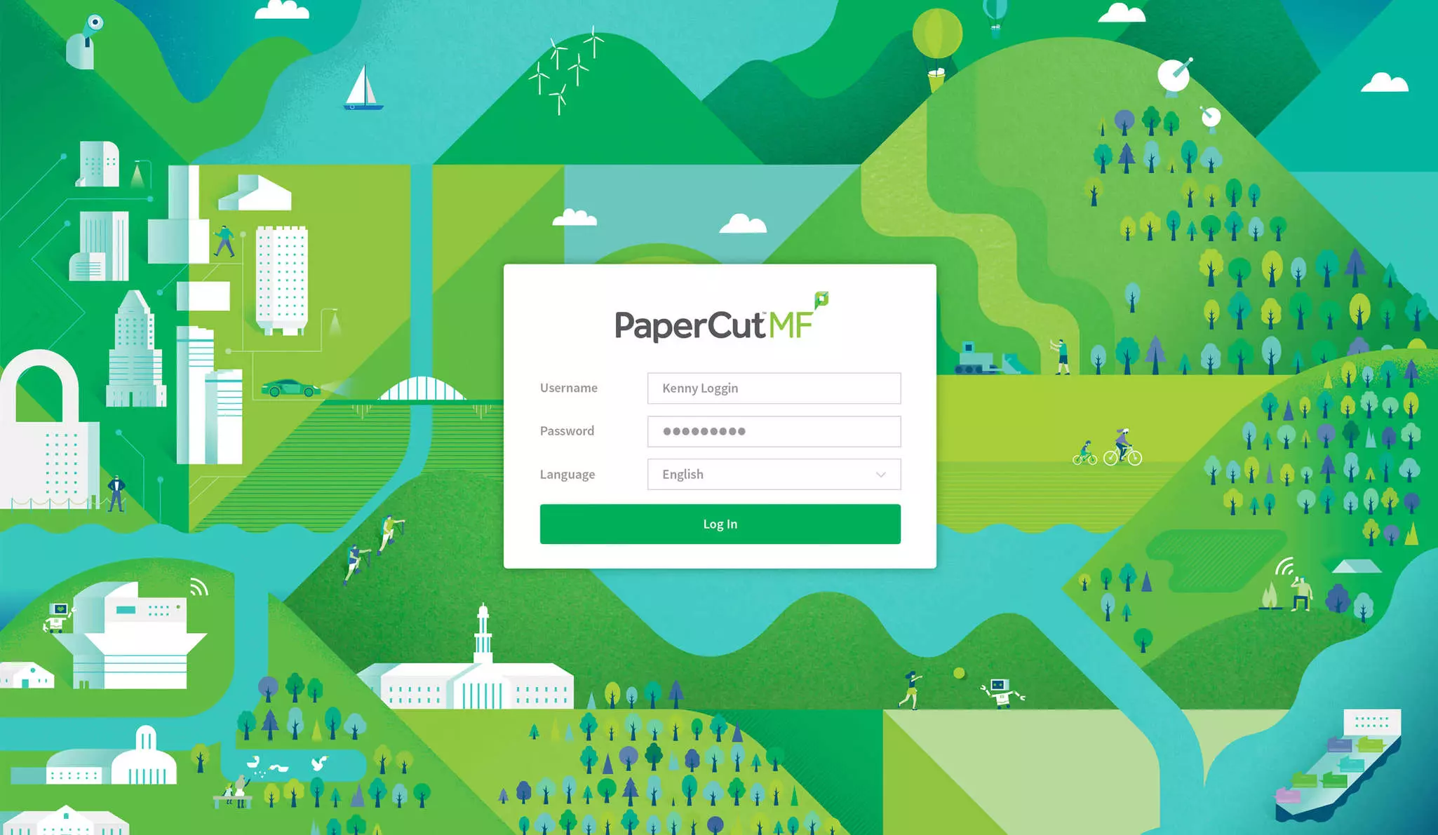 Papercut MF image - login