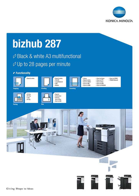 Bizhub 287 Multifunctional Office Printer Konica Minolta