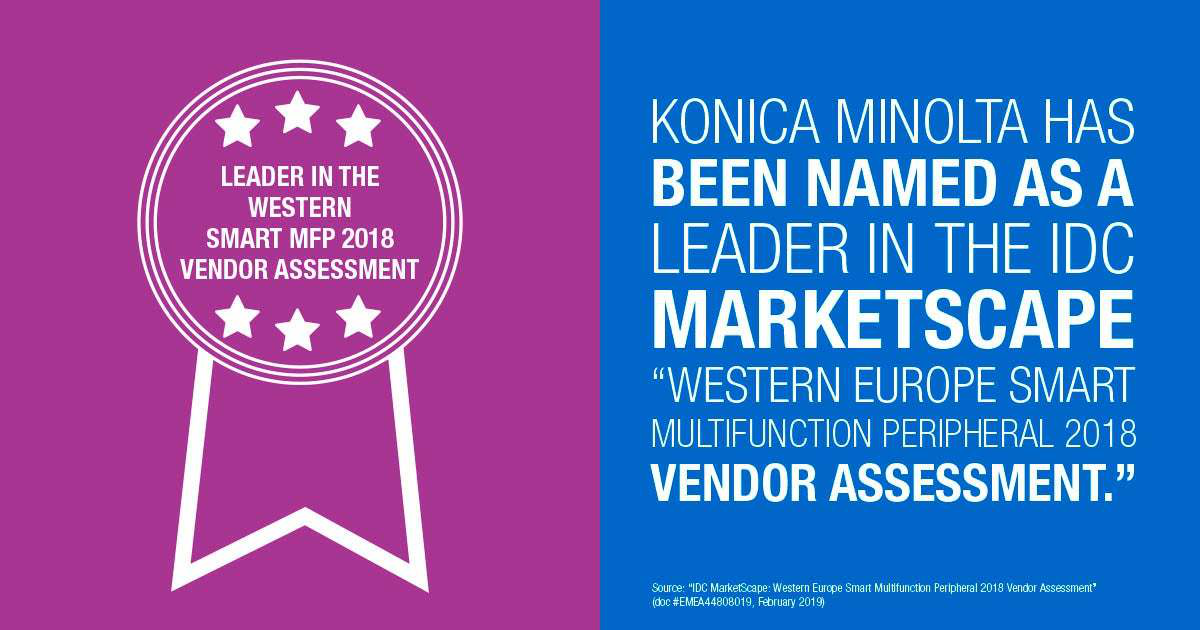 Idc Names Konica Minolta A Leader In Smart Mfp Konica Minolta 3953