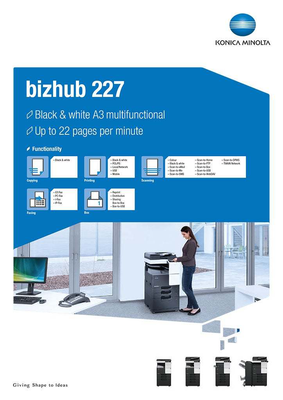 Bizhub 227 Multifunctional Office Printer Konica Minolta