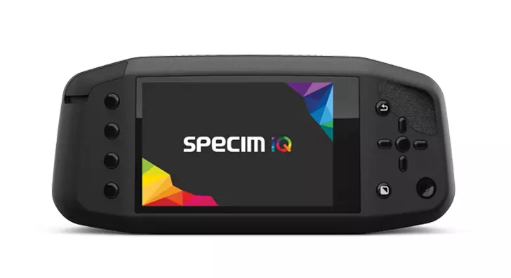 SPECIM IQ portable hyperspectral imaging camera, with a full colour display and a sensitive touchscreen