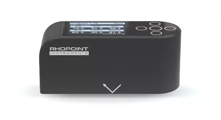 Rhopoint IQ-S Close-Tolerance Glossmeter with trigloss 20/60/85° measuring angles (side view)