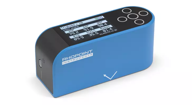 Rhopoint Novo-Gloss 60 KM affordable Gloss Meter with a 60° measuring angle, suitable for samples with medium gloss, ideal for paints and plastics