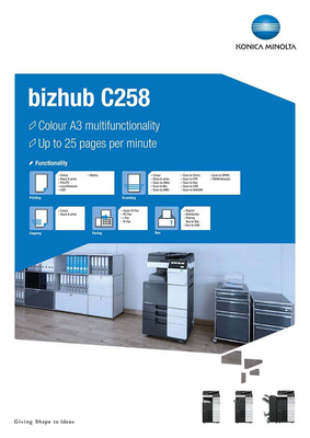 Bizhub C258 Multifunctional Office Printer Konica Minolta