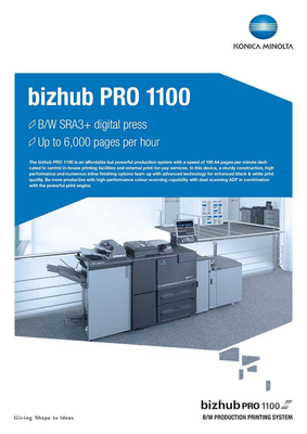 Bizhubpro 1100 Professional Printer Konica Minolta